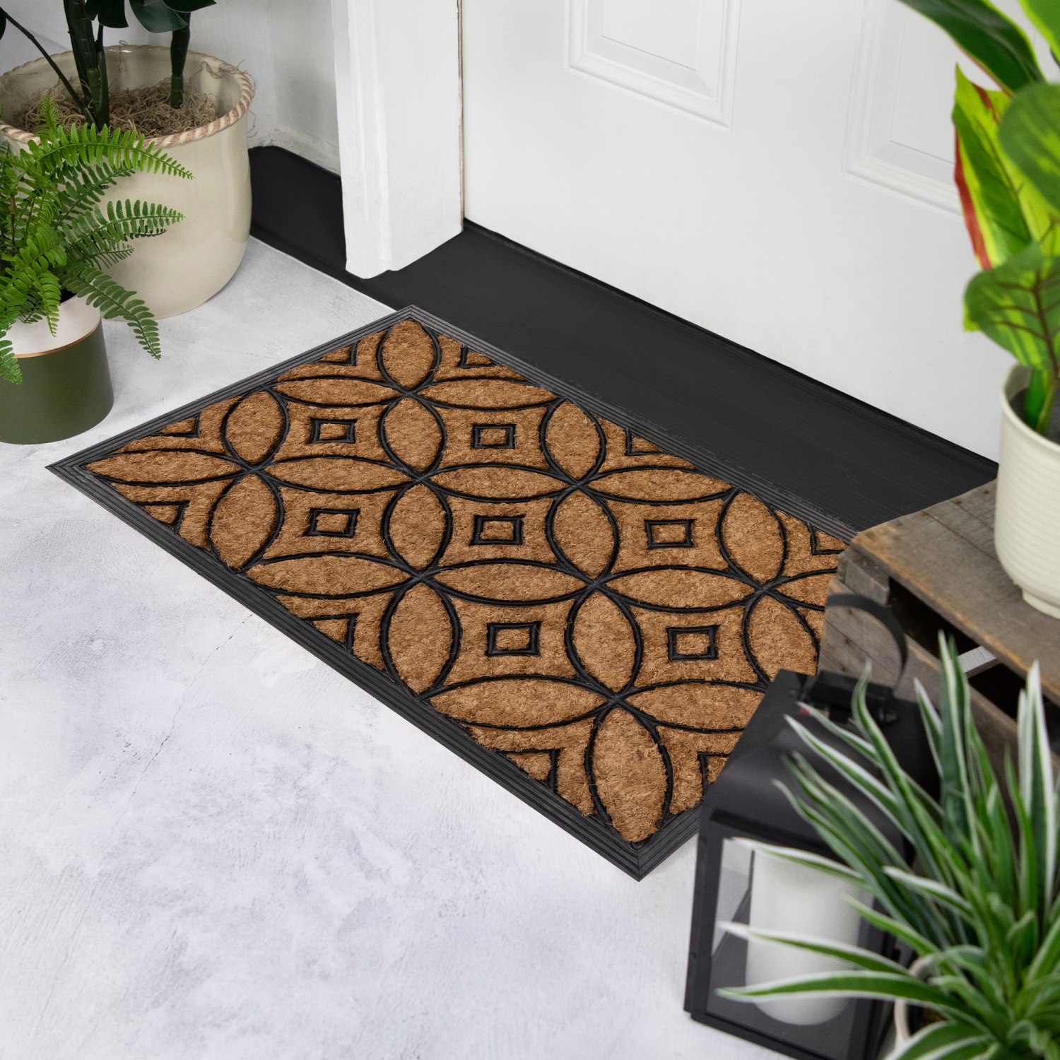 Wedding Ring Coir Non-Skid Doormat - 30" x 18"