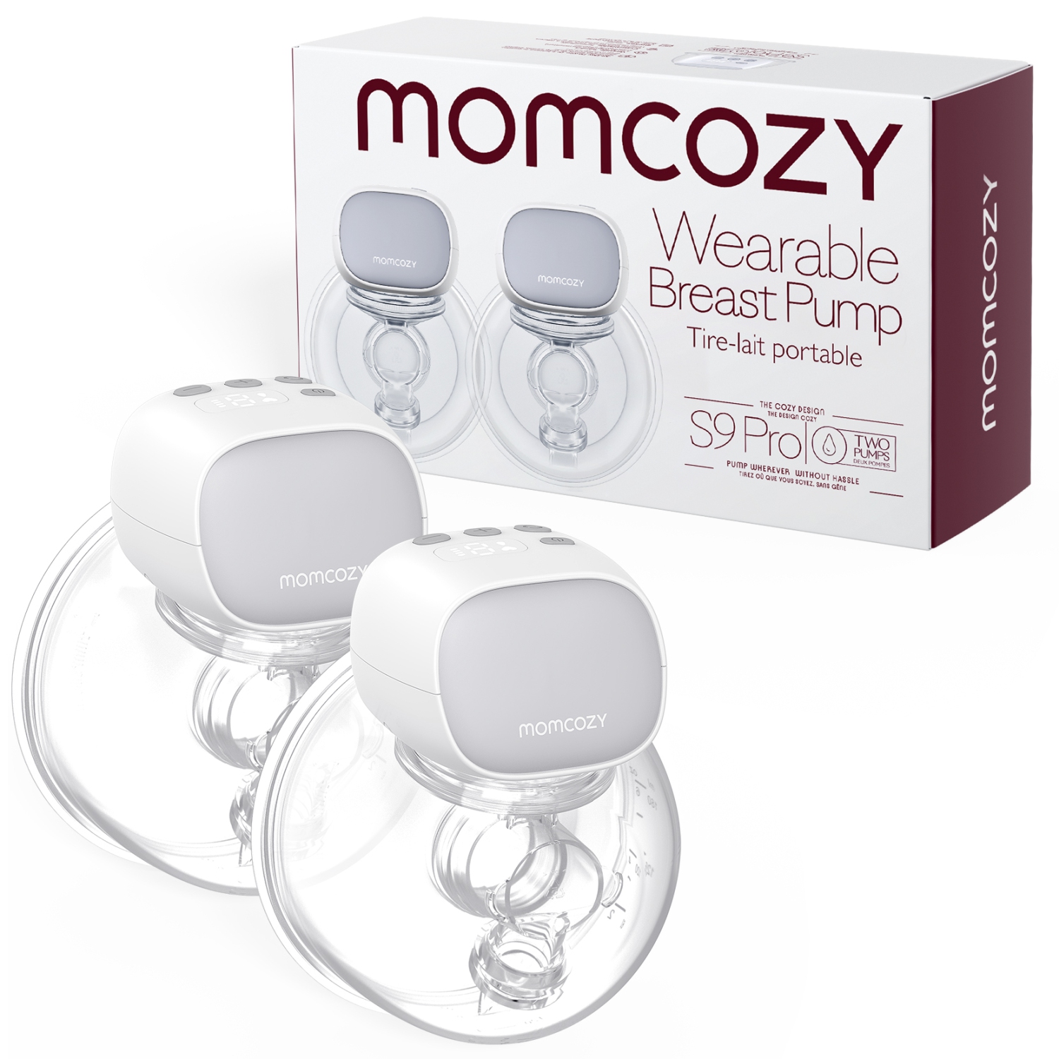 Momcozy Double tire-lait portable Tire-lait mains libres Tire-lait  électrique portable avec 2 modes et 5 niveaux Allaitement indolore Tire-lait  peut