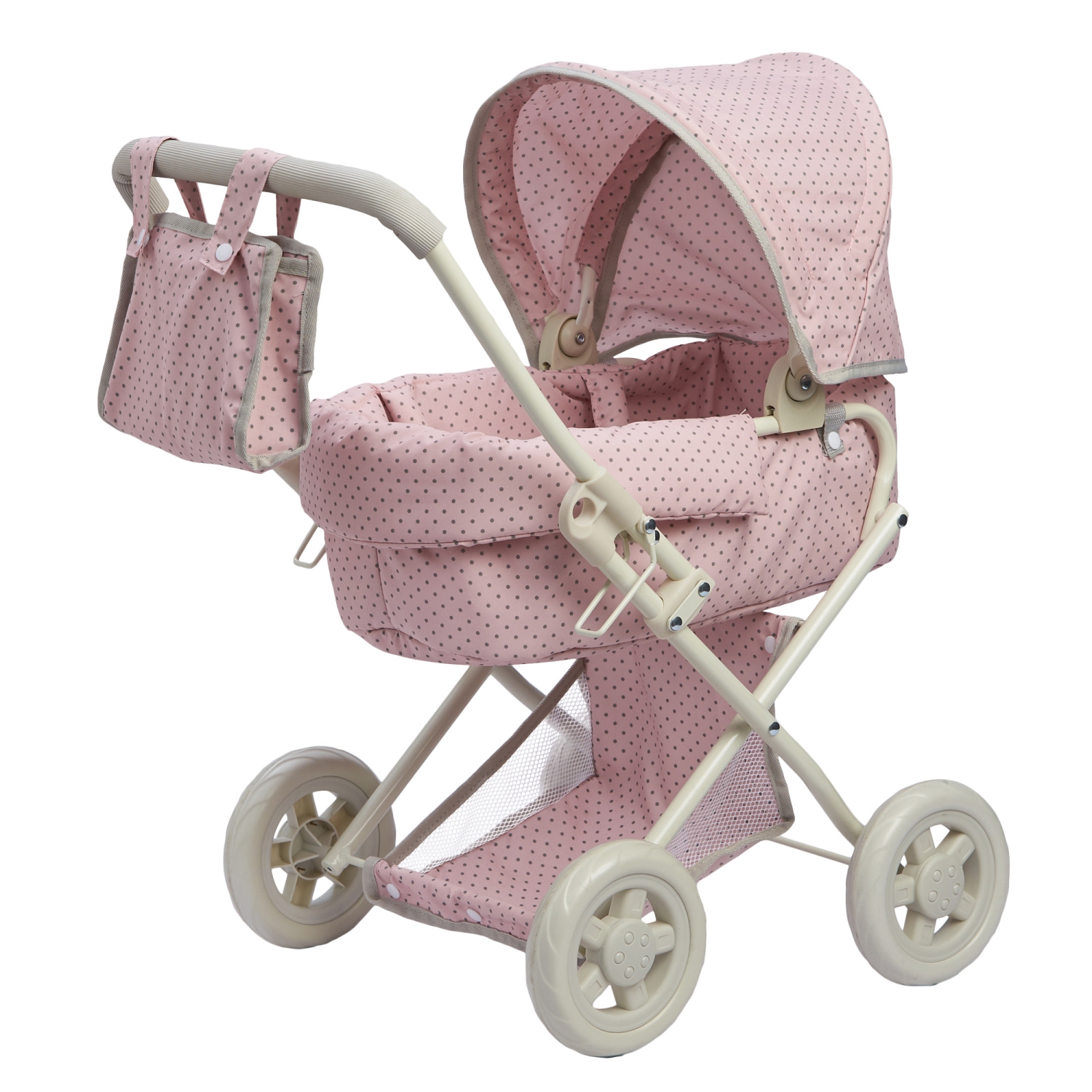 Ensemble de jeu rose à 4 roues et poussette pliable de 16&nbsp;po pour bébé de Teamson Kids