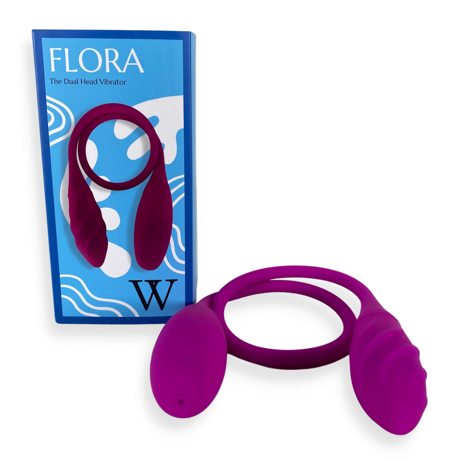 V For Vibes Dual Head Vibrator, Double-Sided Dildo Flora - Purple
