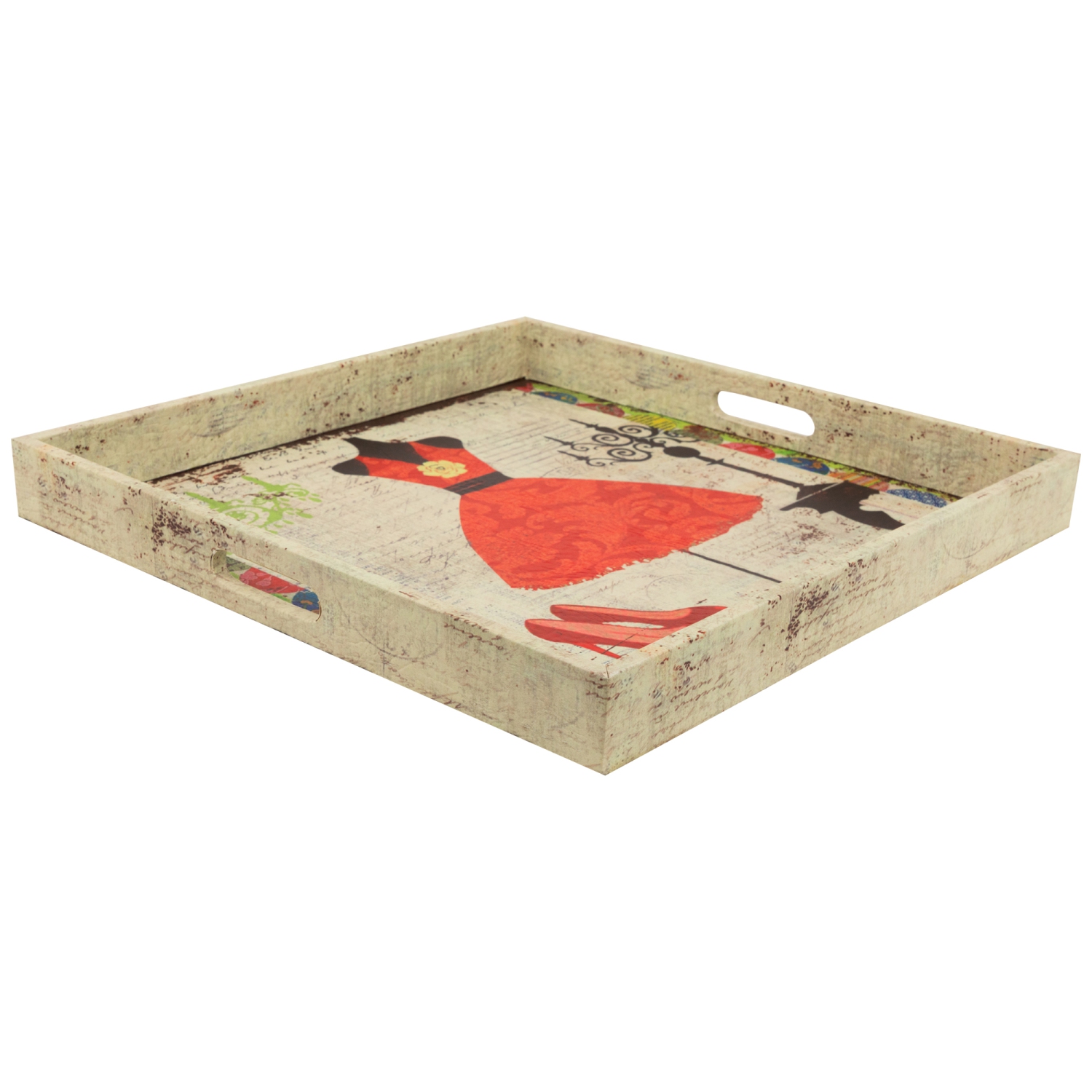 Fashion Dresses Square Serving Trays - 16" - Set of 3