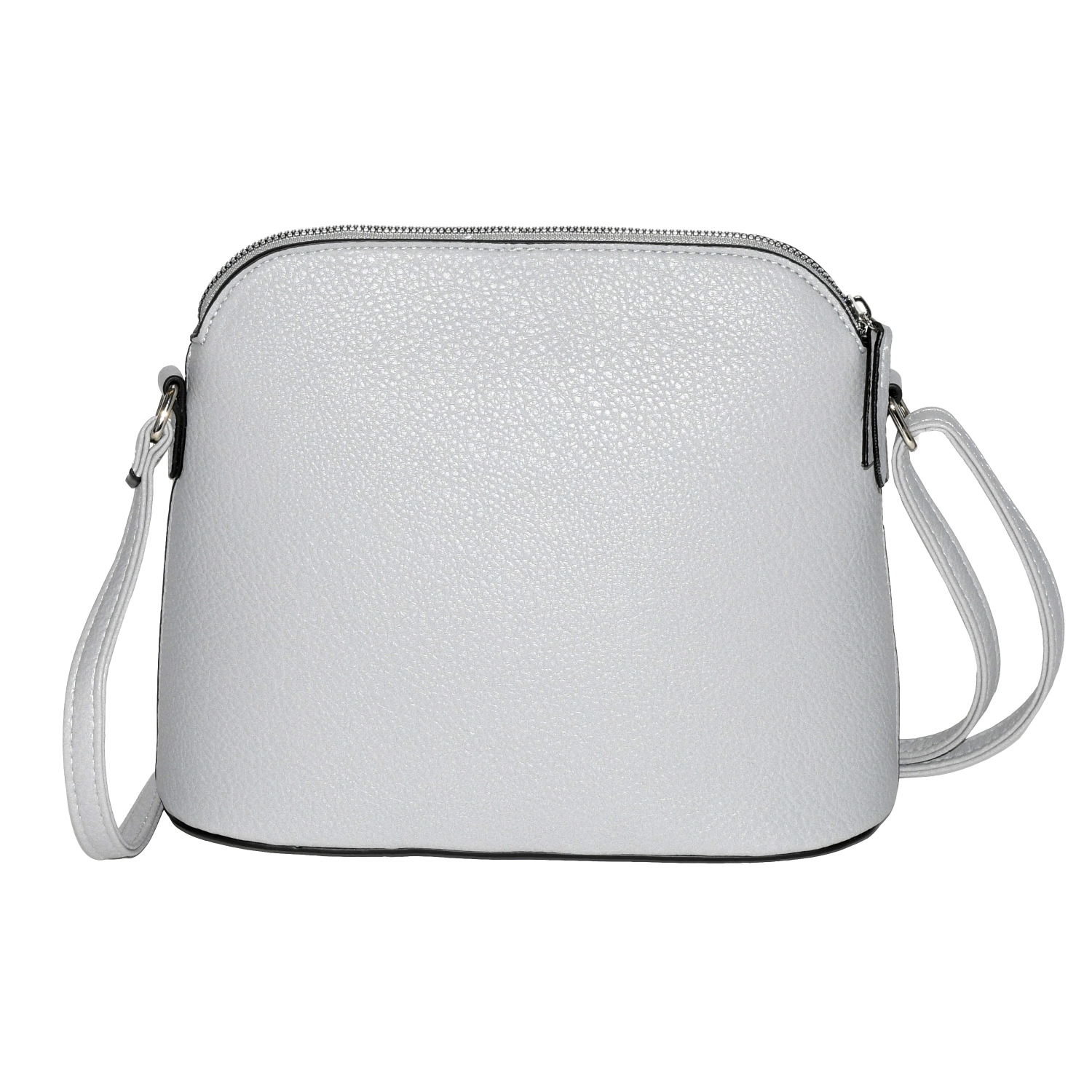 NICCI Crossbody Bag with Front Flap, Light Grey