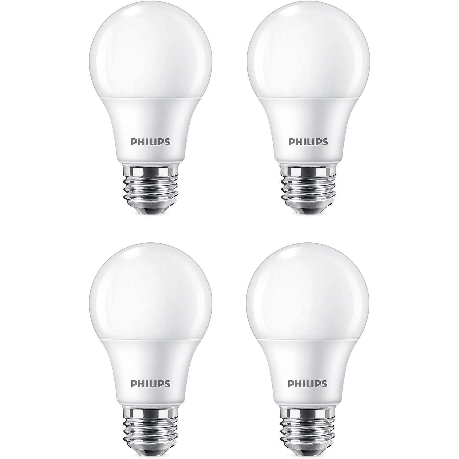 Ampoule DEL 60&nbsp;W A19 de PHILIPS, blanc doux, sans gradateur, paq. -4 (l'emballage peut varier)