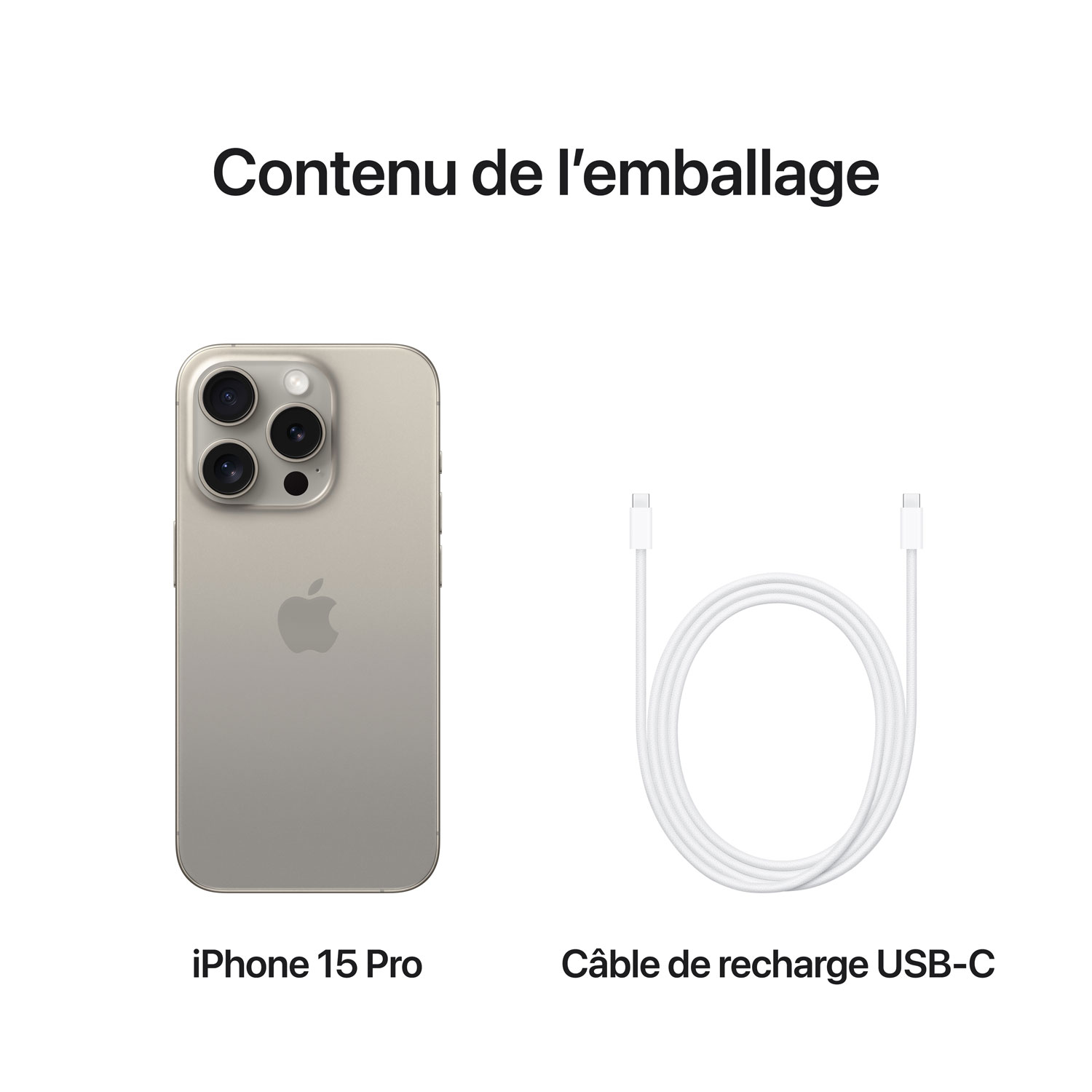iPhone 15 Pro de 256 Go d'Apple avec Freedom Mobile - Titane naturel - Paiement Balance mensuel