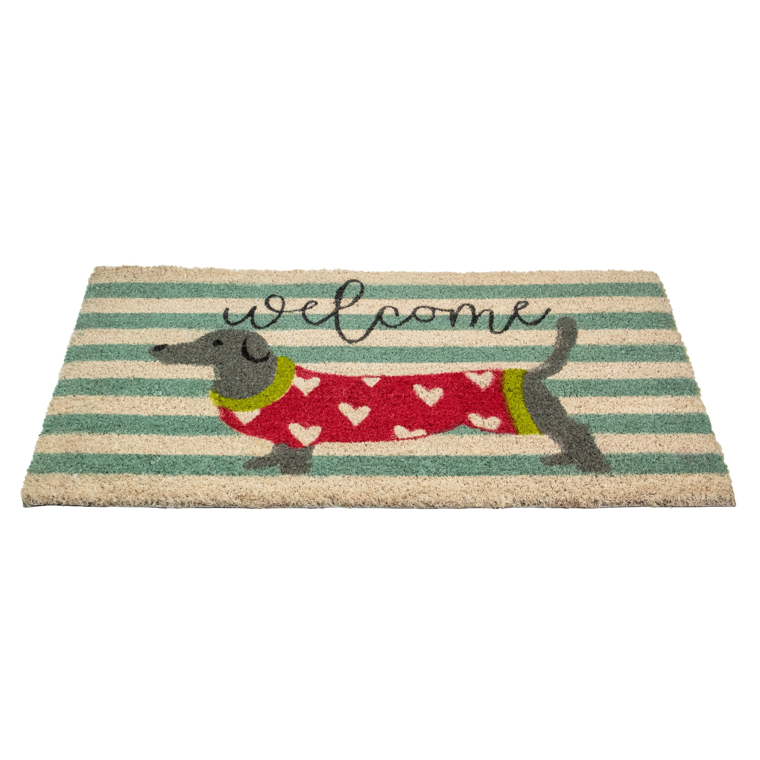 Natural Coir Rectangular Dachshund Dog Welcome Doormat 18" x 30"