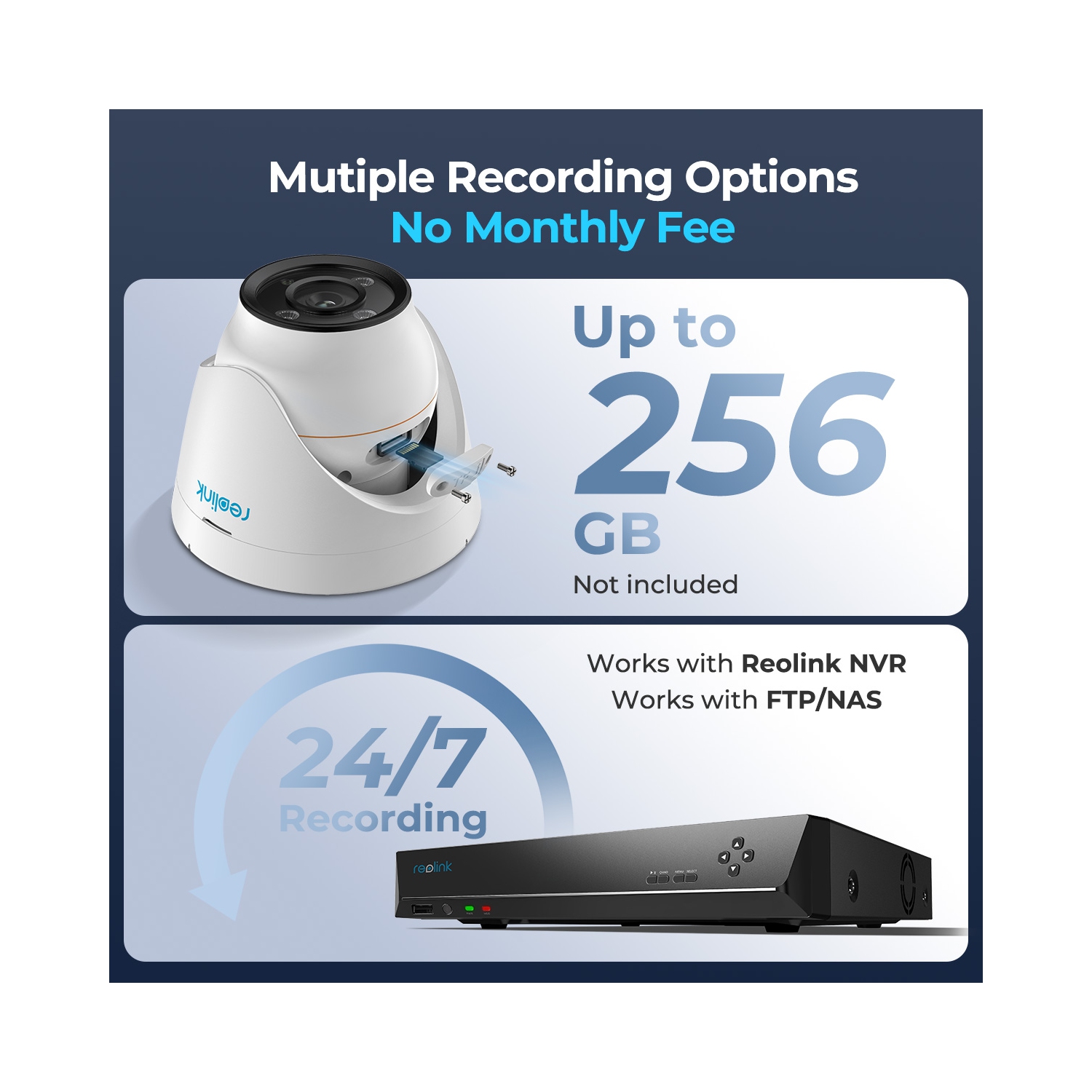 Reolink 12MP Security Camera with PoE, Person/Vehicle Detection, Two-Way Audio, Color Night Vision