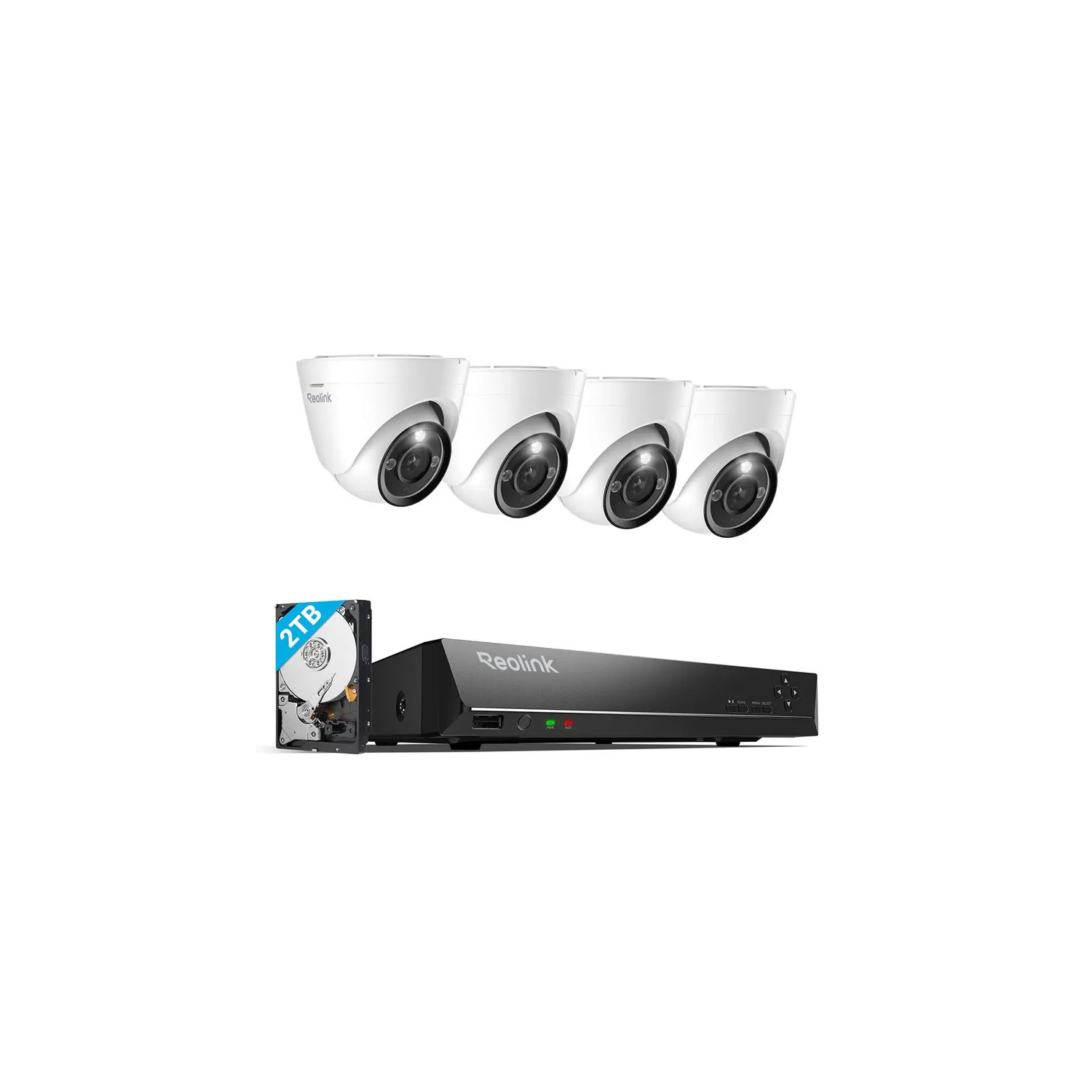 Reolink 12MP UHD Video Surveillance System with Intelligent Detection, Power over Ethernet, 8-Channel 2TB NVR
