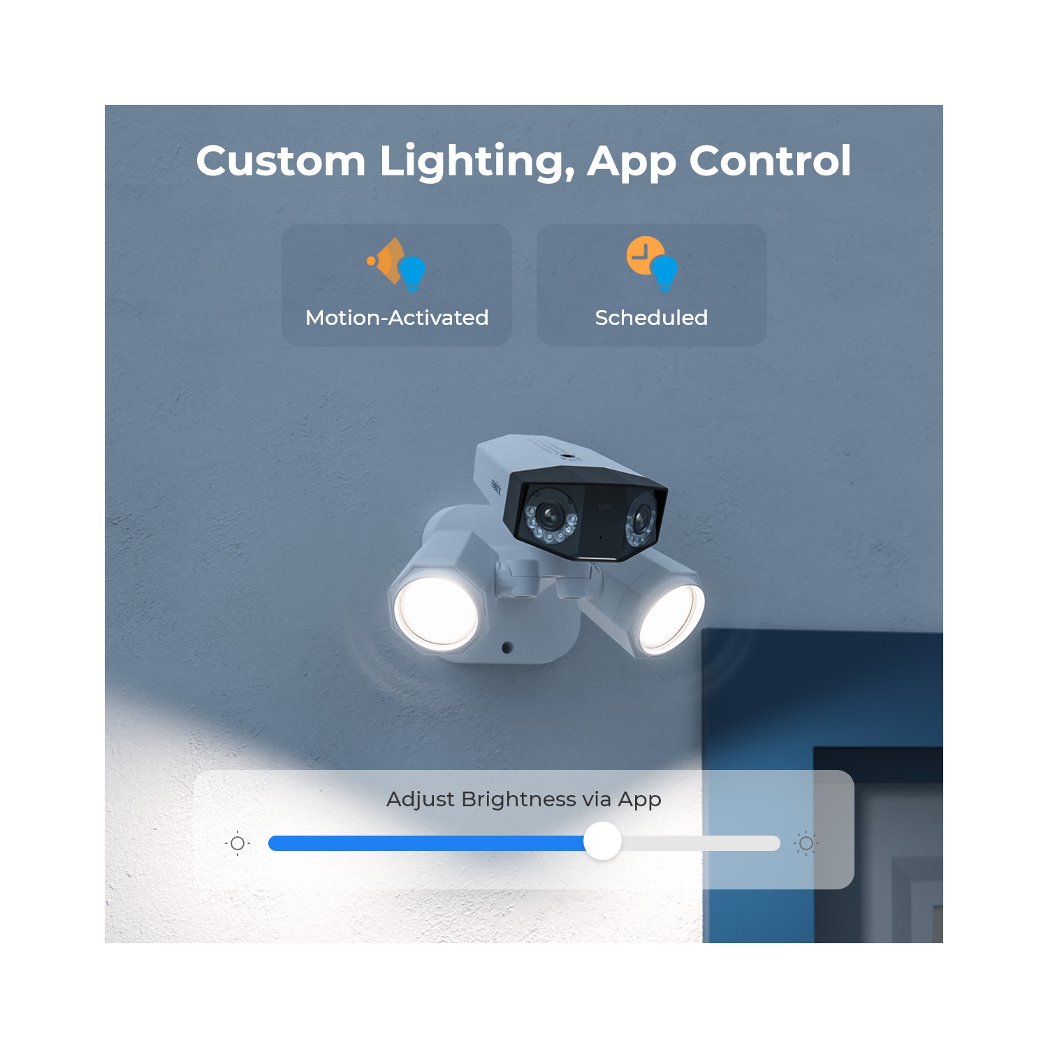 Reolink 4K 180° Dual Lens Floodlight Security Camera, Person/Vehicle Detection, Color Night Vision, Two-Way Audio, Power over Ethernet