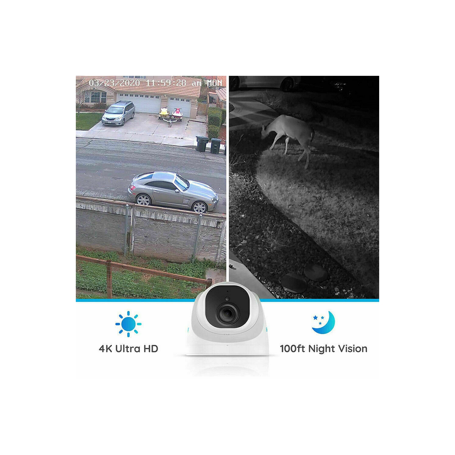 Reolink 16-Channel PoE 4K Security Camera System, Person/Vehicle Detection, 4TB Built-in HDD