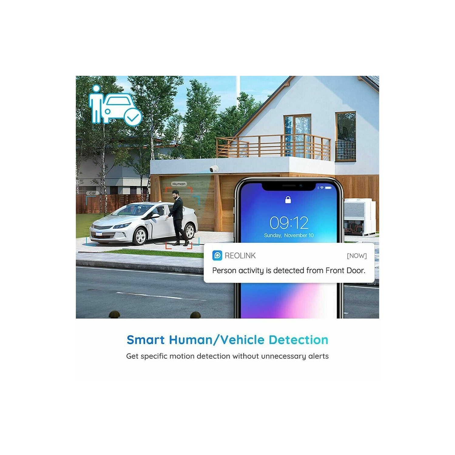 Reolink 16-Channel PoE 4K Security Camera System, Person/Vehicle Detection, 4TB Built-in HDD