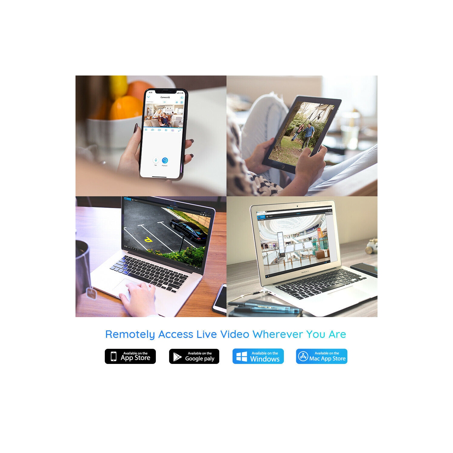 Reolink 16-Channel PoE 4K Security Camera System, Person/Vehicle Detection, 4TB Built-in HDD