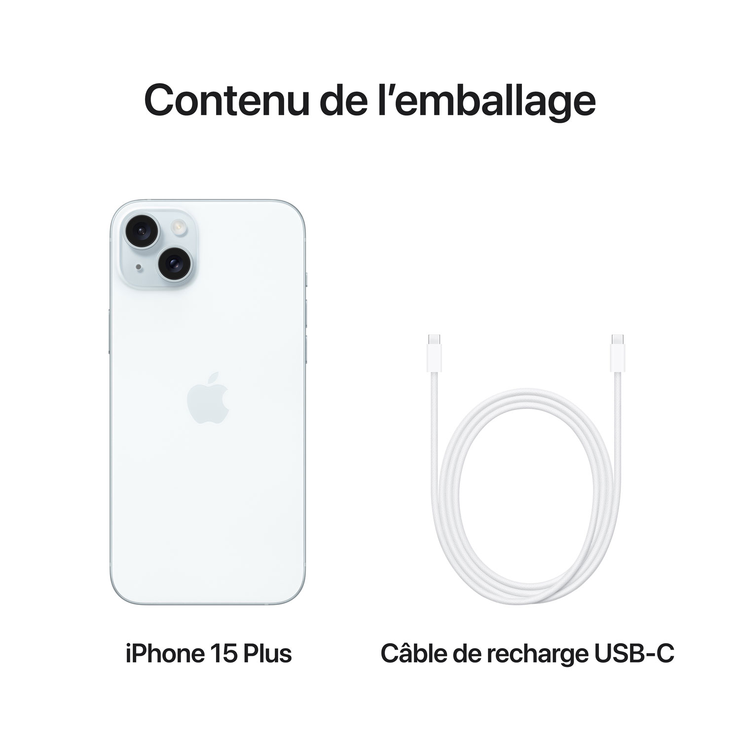 iPhone 15 Plus de 256 Go d'Apple offert par Fido - Bleu - Financement mensuel
