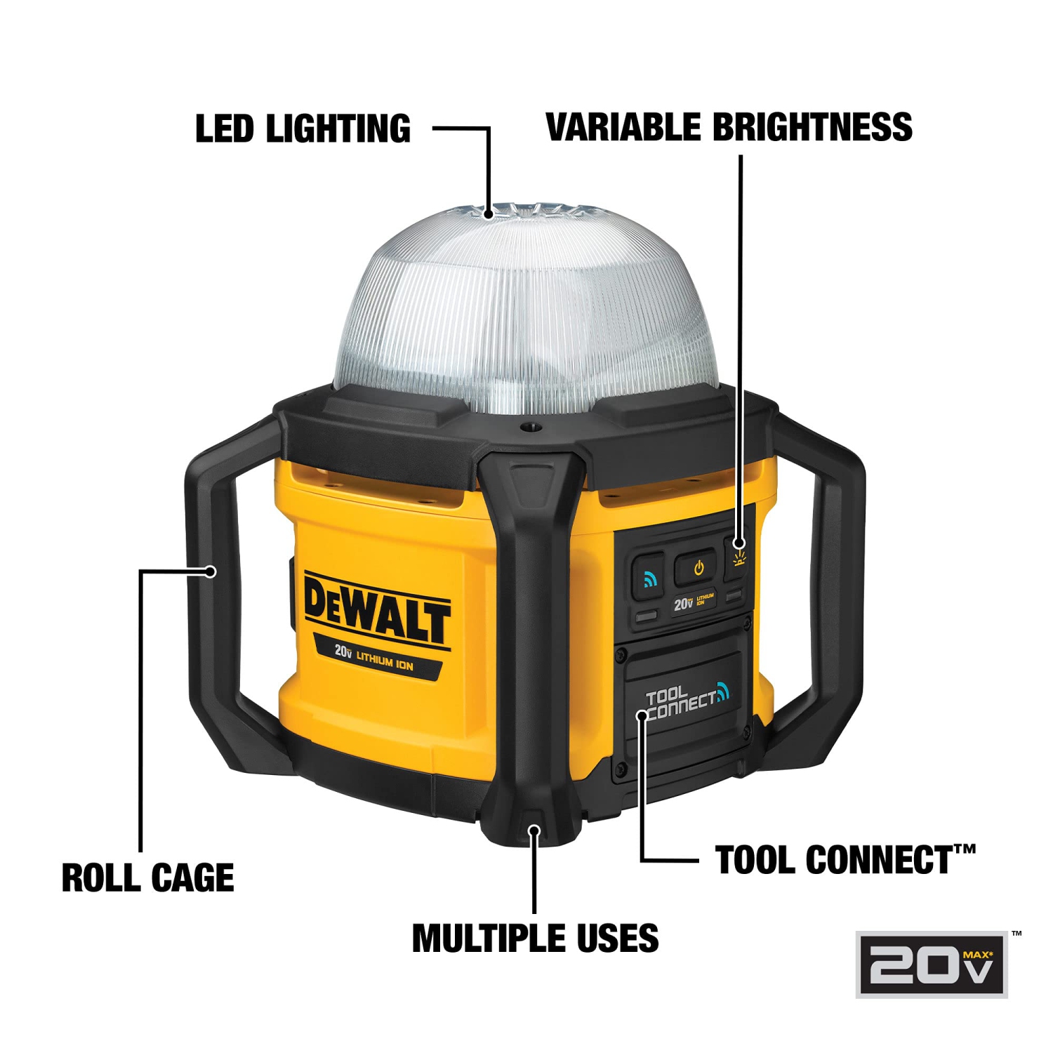 DEWALT 20V MAX* LED Work Light, Tool Only (DCL074)