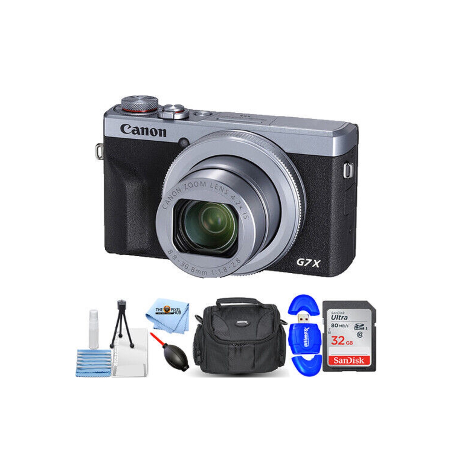 Canon PowerShot G7 X Mark III Digital Camera (Silver) - Essential 32GB Bundle