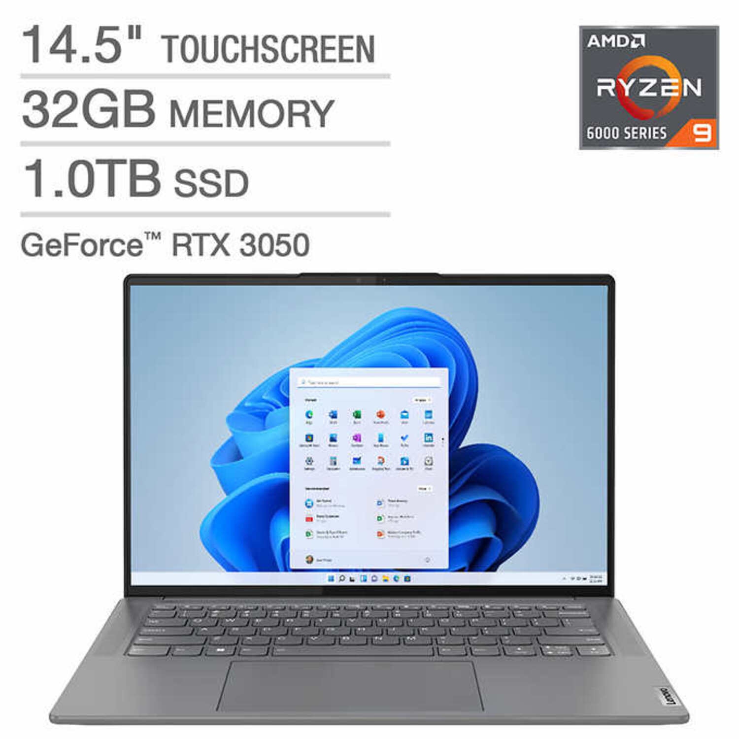 Lenovo Slim 7 Pro X 14.5" Touchscreen Laptop - AMD Ryzen 9 6900HS - GeForce RTX 3050 - 120Hz 3072 x 1920 Display - Windows 11 - Open Box