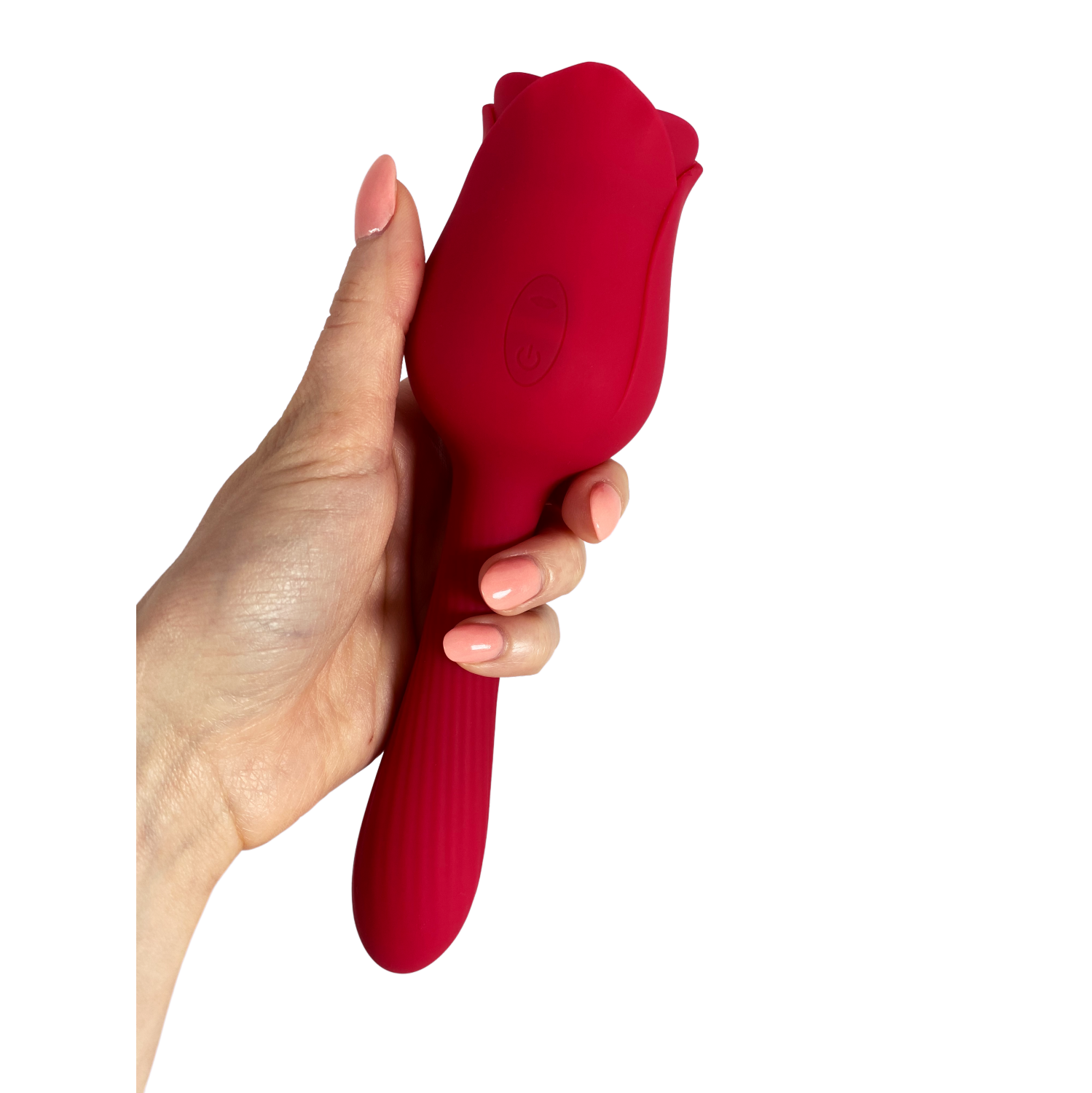 V For Vibes Best Rose Vibrator, Rose Dildo Penelope - Red