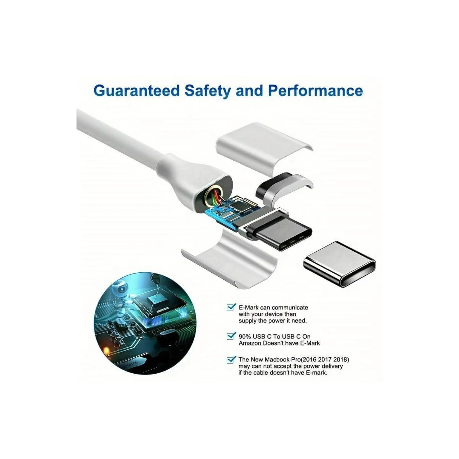 20-120W PD Quick Charge USB-C Cable: Super-Fast Charging for Android, Tablet, Laptop - Power Delivery Technology- 1m 3.3 feet