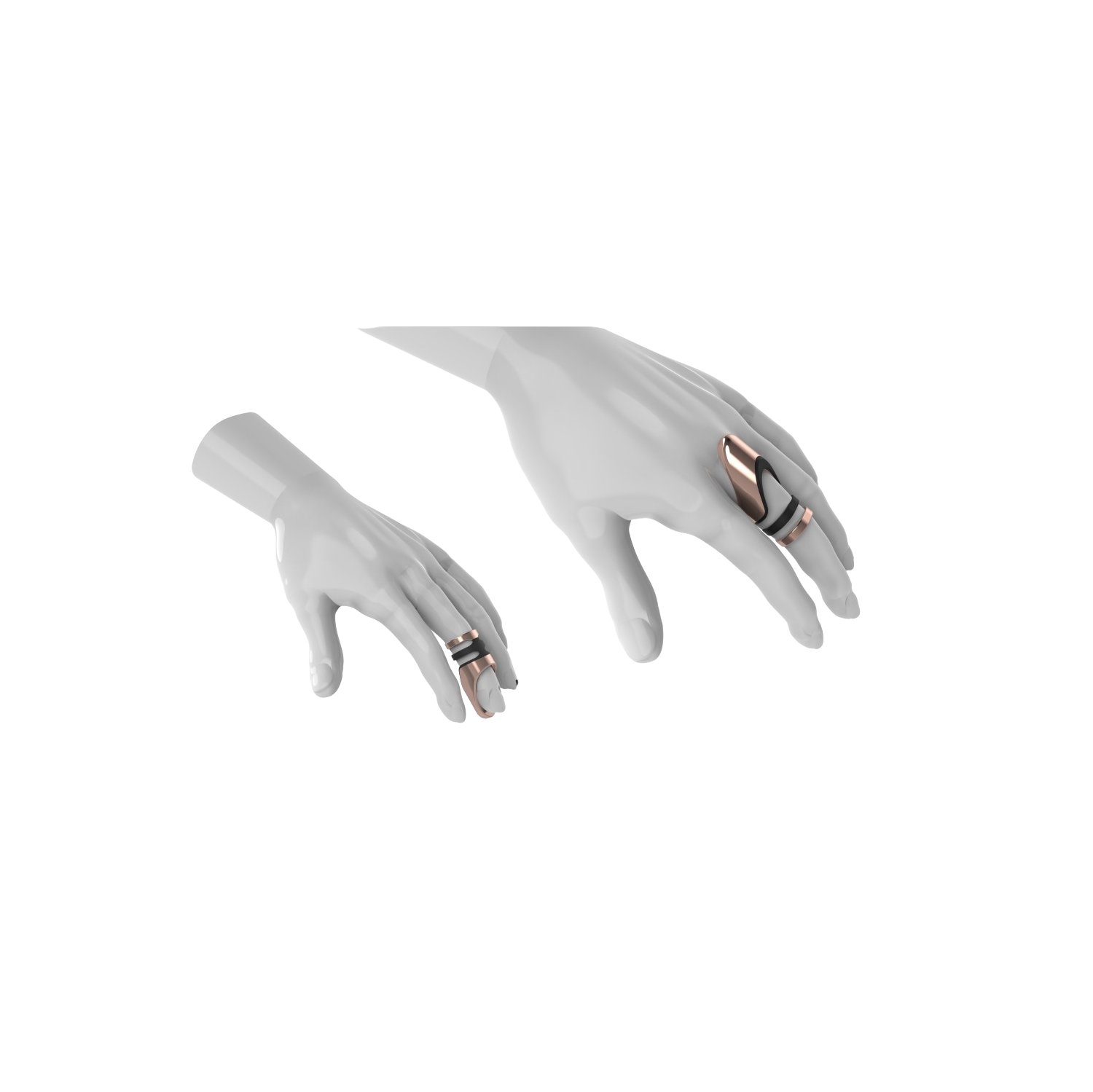 V For Vibes Wearable Vibrating Ring, Ring Vibrator Clio - Glossy Silver