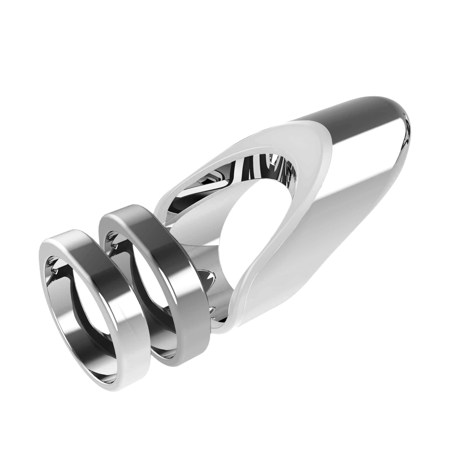 V For Vibes Wearable Vibrating Ring, Ring Vibrator Clio - Glossy Silver