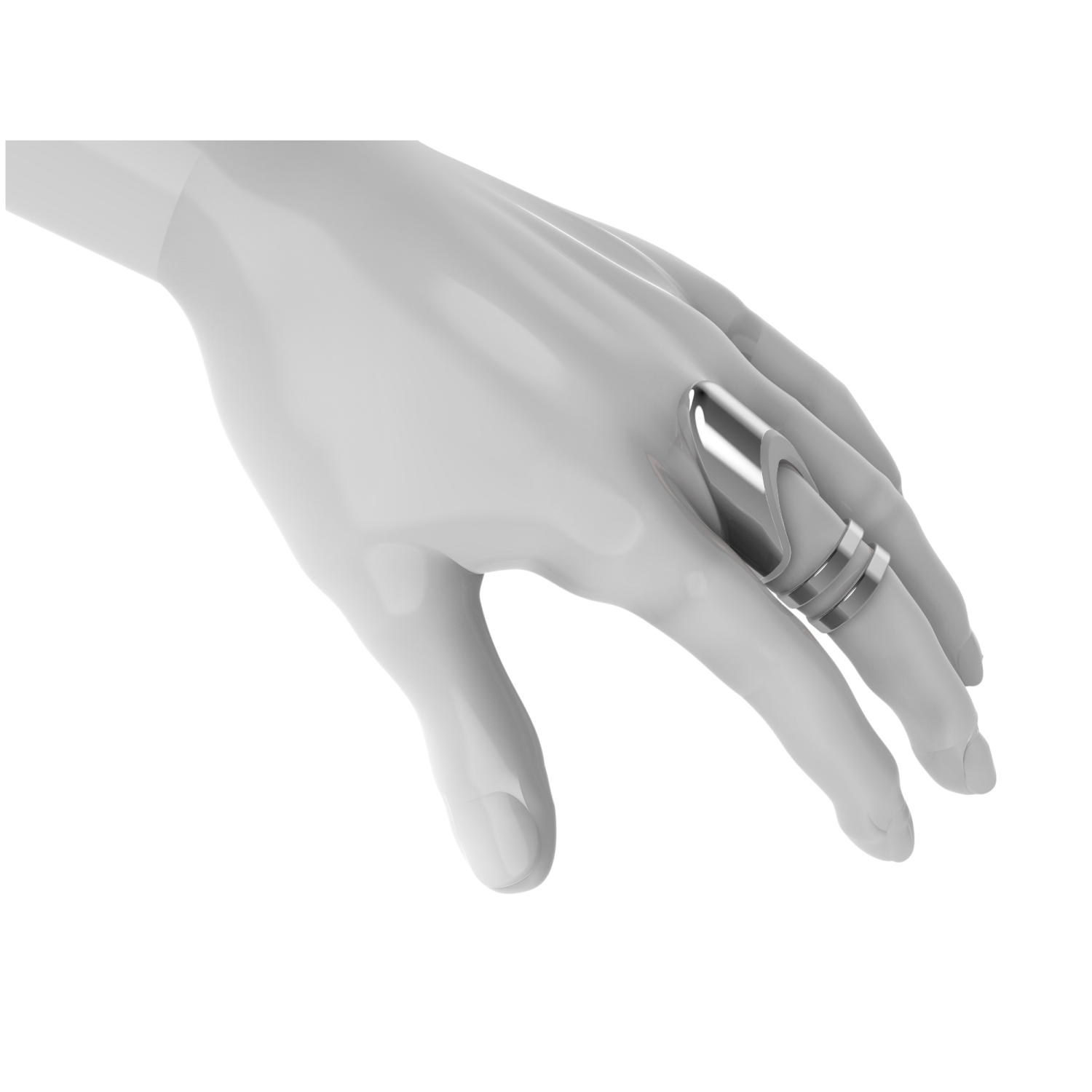 V pour Vibes bague vibrante portable, Vibrator Clio de Ring - Argent mat