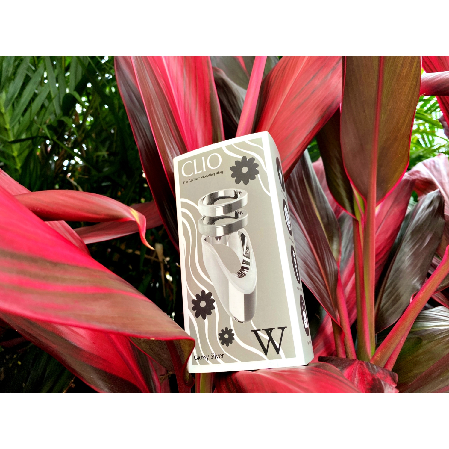 V pour Vibes bague vibrante portable, Vibrator Clio de Ring - Argent mat