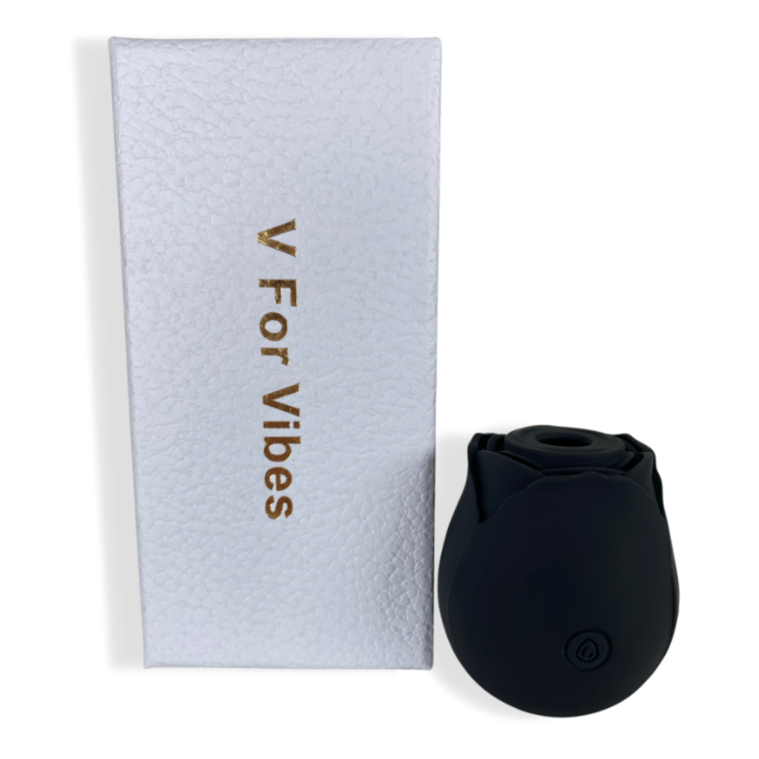 V For Vibes Vibrating Rose, Rose Vibrator Bona Dea - Black