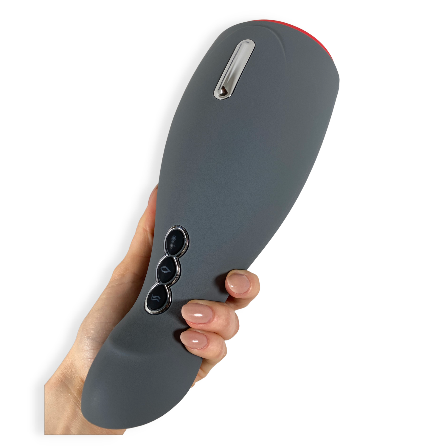 V For Vibes Heated Male Masturbator Mars - Gray and Red