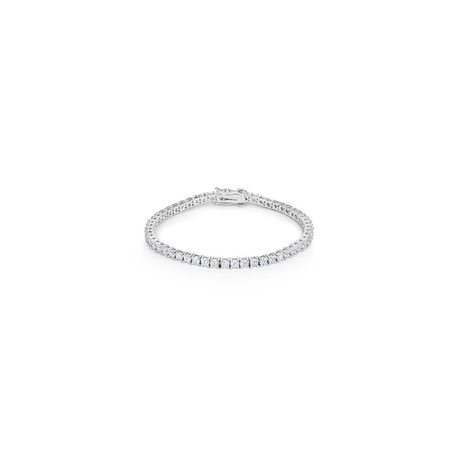 Bracelet tennis 7 po, zircon cubique victorien, fini ton argent