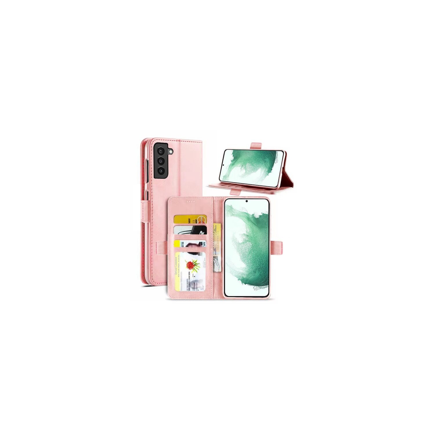 Étui-portefeuille Smart View de Samsung pour Galaxy S23+ - Rose doré