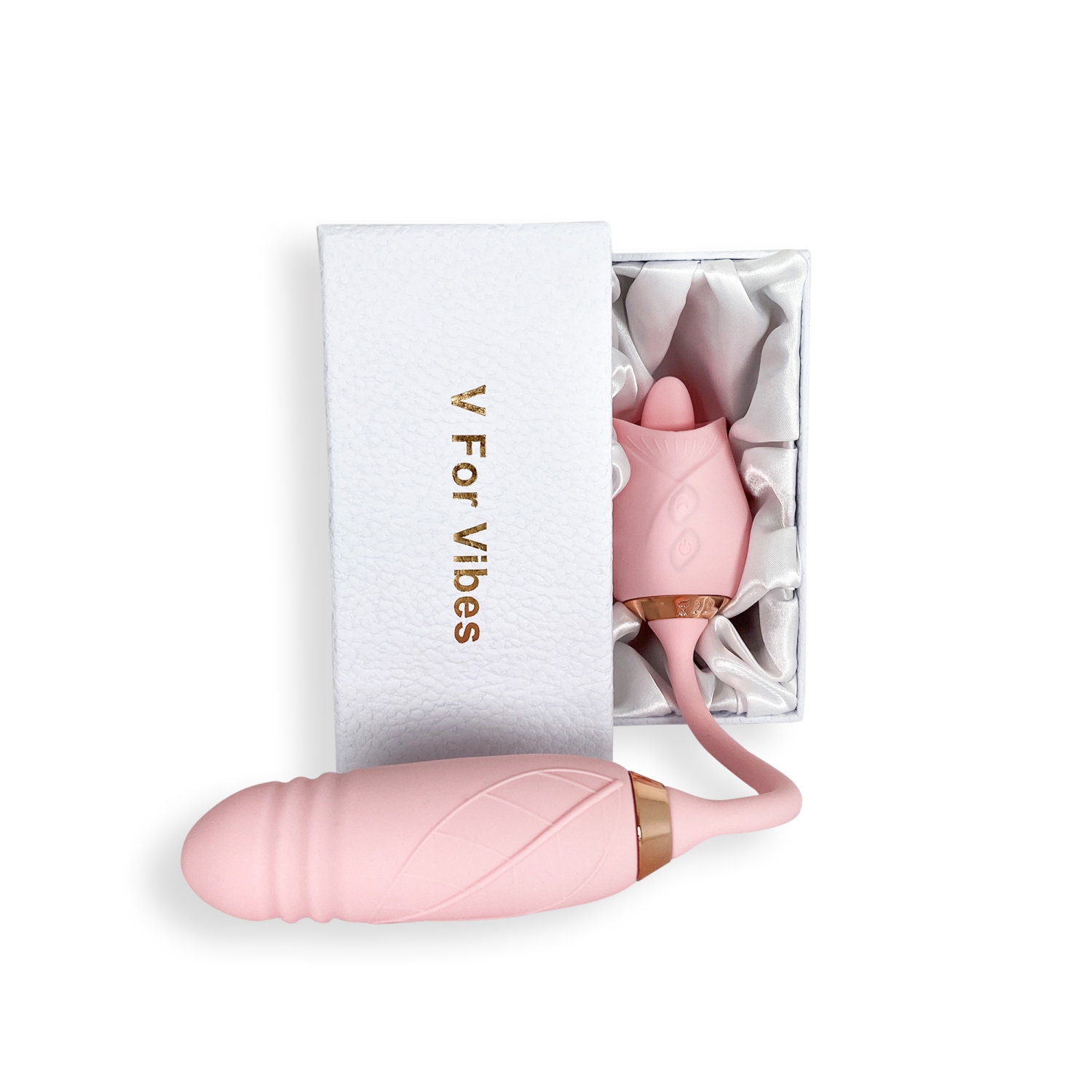 V pour Vibes Dual Rosebud Vibrator Levana - Rose