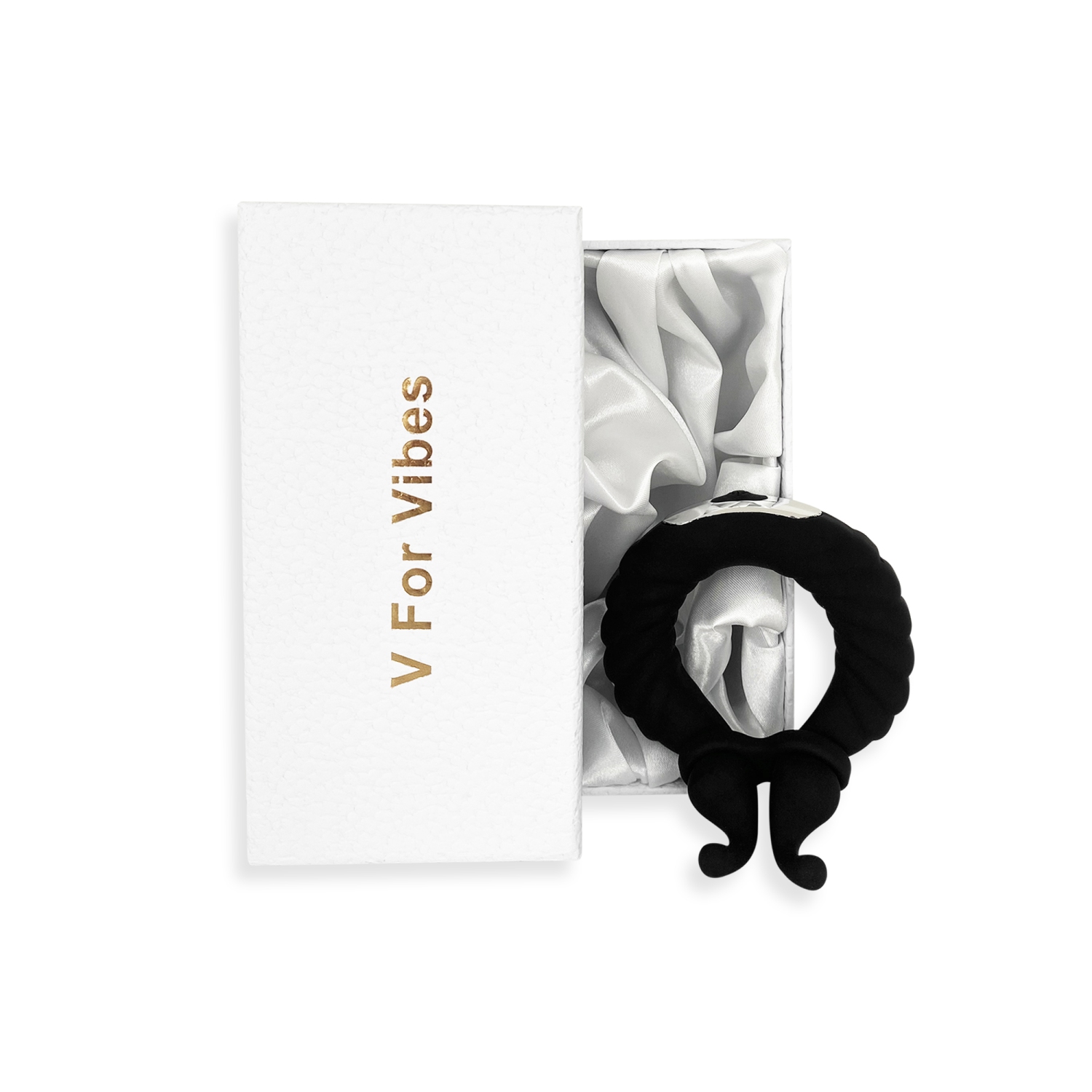 V For Vibes Vibrating Penis Ring Sors - Black