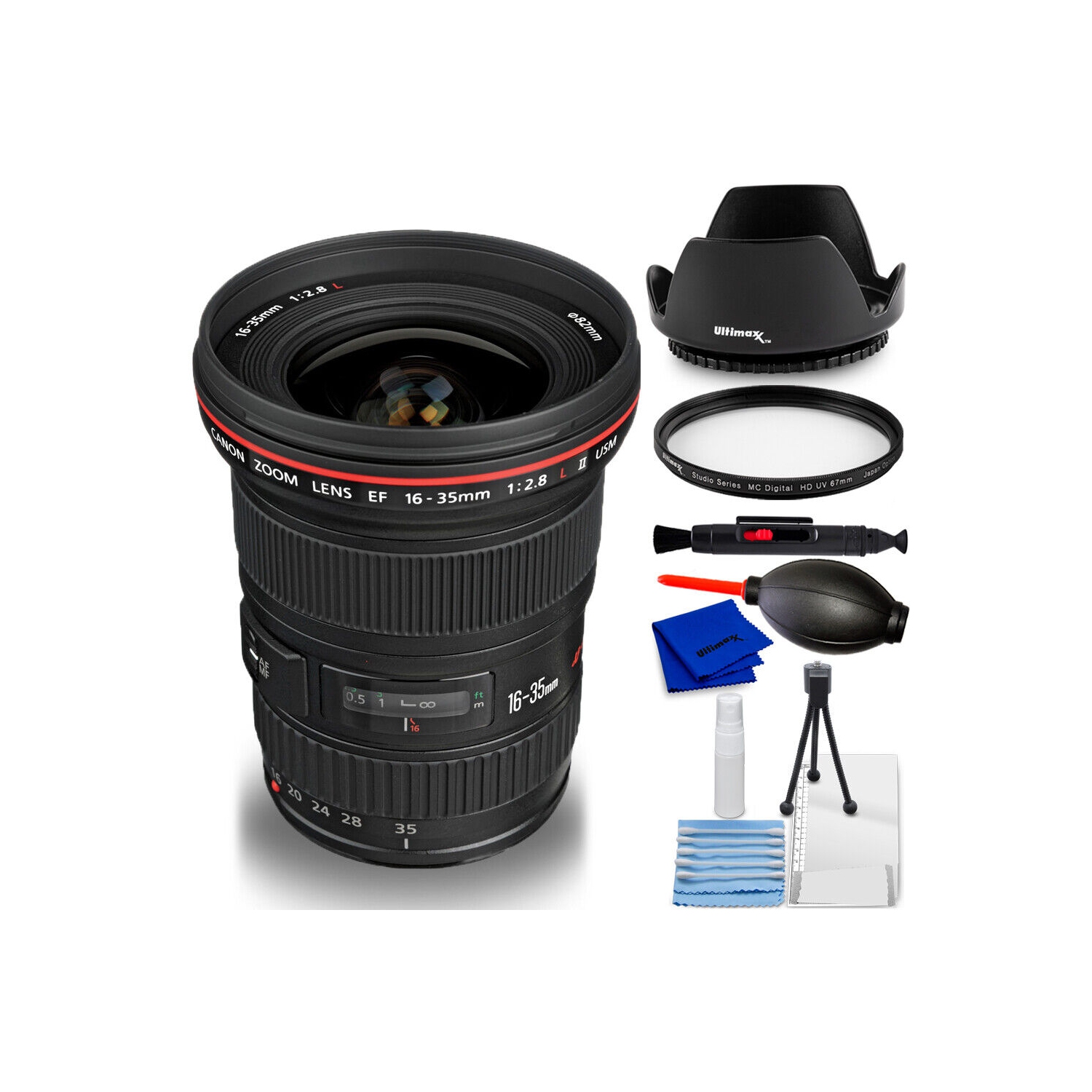 Canon EF 16-35mm f/2.8L II USM Lens 1910B002 - 7PC Accessory Bundle