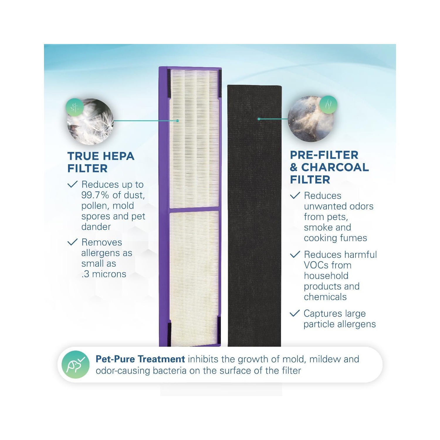 Open Box - Germ Guardian FLT5250PT True HEPA GENUINE Air Purifier Replacement Filter