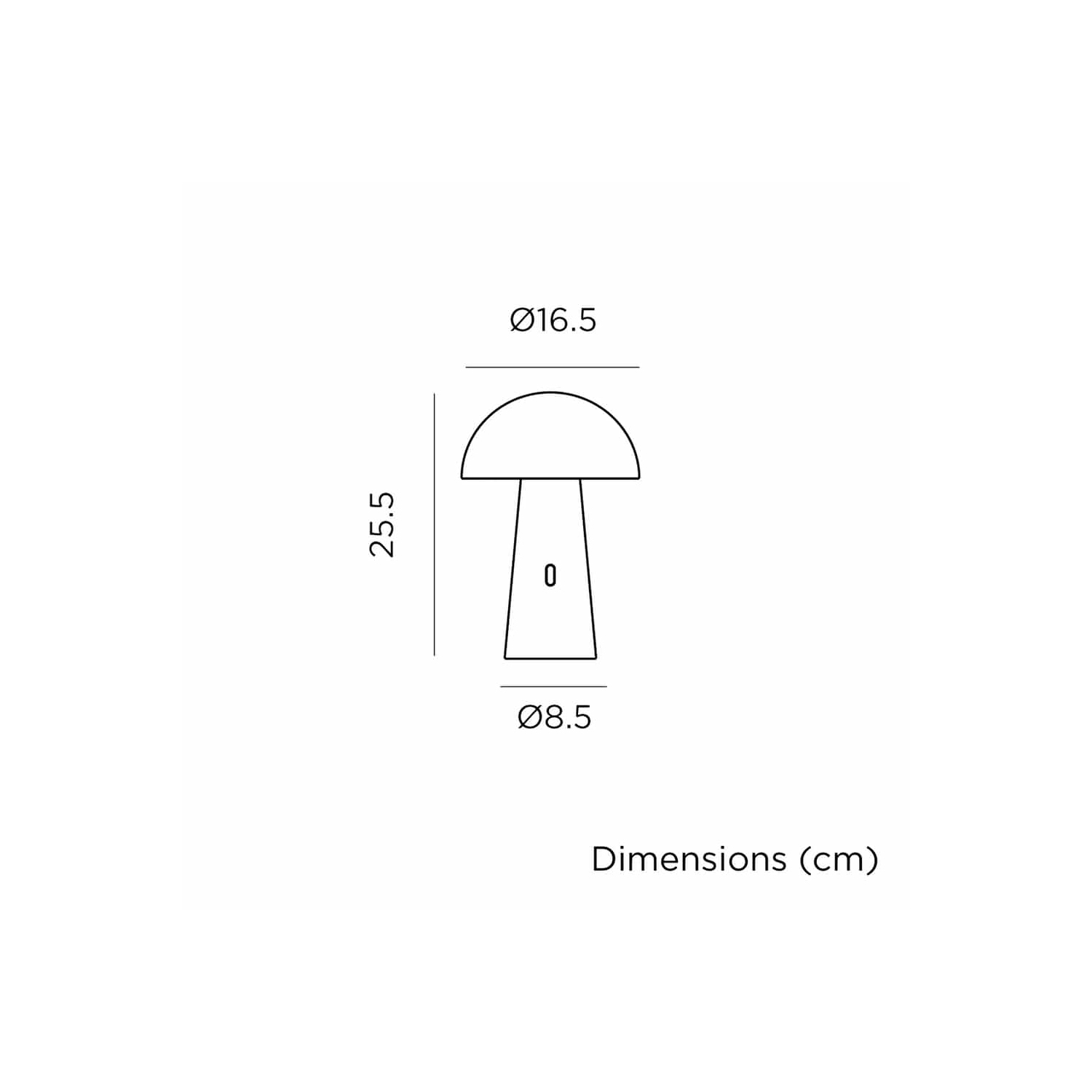 Newgarden Shitake Portable & Rechargeable LED Table Lamp, Black
