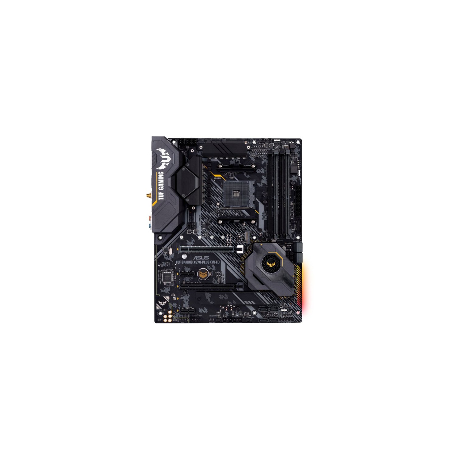 Refurbished (Good) ASUS - TUF GAMING X570-PLUS (WI-FI) (Socket AM4) USB-C Gen2 AMD Motherboard with LED Lighting