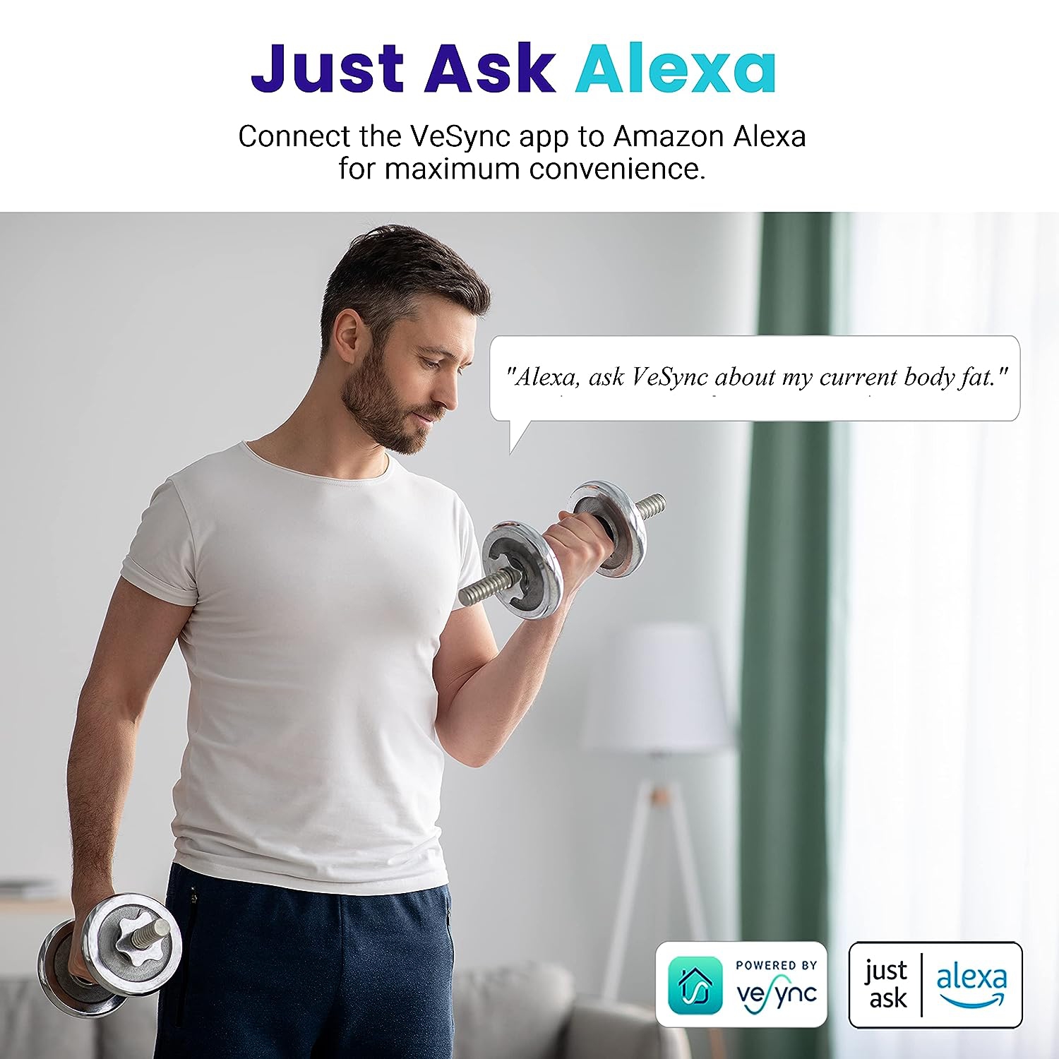 Etekcity Bathroom Weight Scale, Smart Body Fat Scale, Digital BMI Analyser for Body Weight, works with Smartphone APPs, Large Backlit Display and