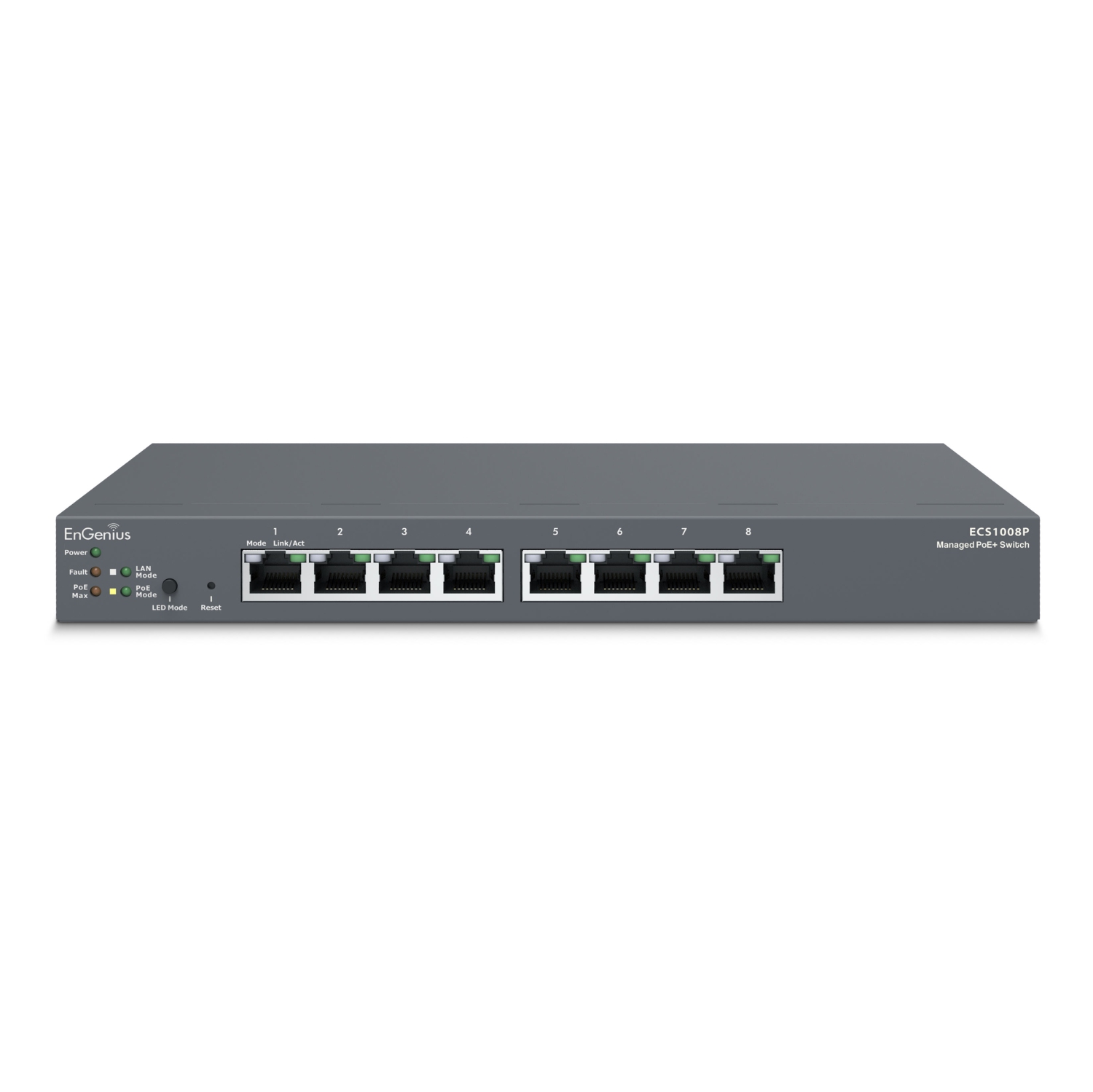 EnGenius – Commutateur PoE Gigabit L2 de bureau géré par le Cloud à 8 ports, 802,3af, 55&nbsp;W