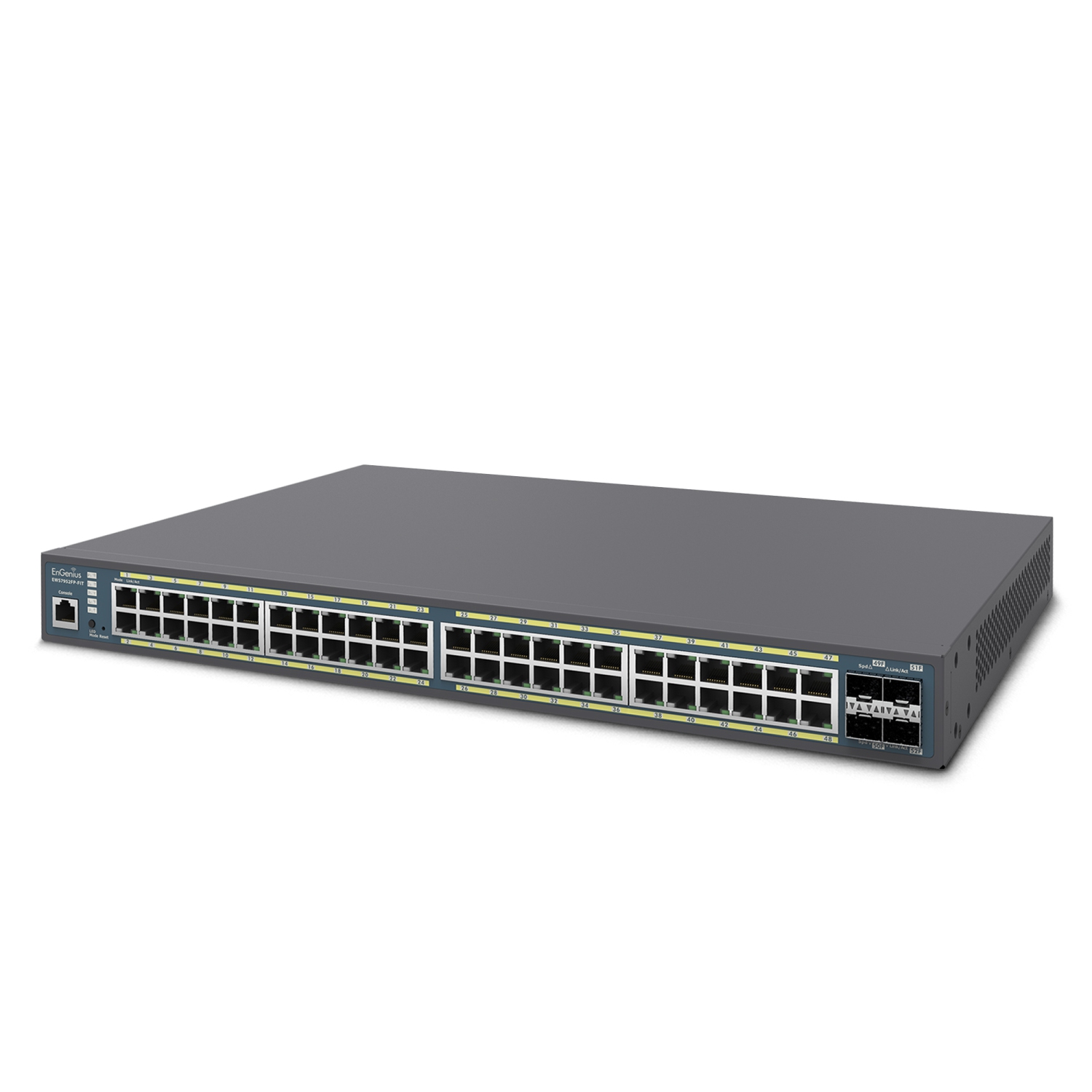 EnGenius – Commutateur PoE+ Gigabit géré EWS7952FP-FIT 48 ports Fit L2 plus, budget 740&nbsp;W, 4 ports Uplink SFP