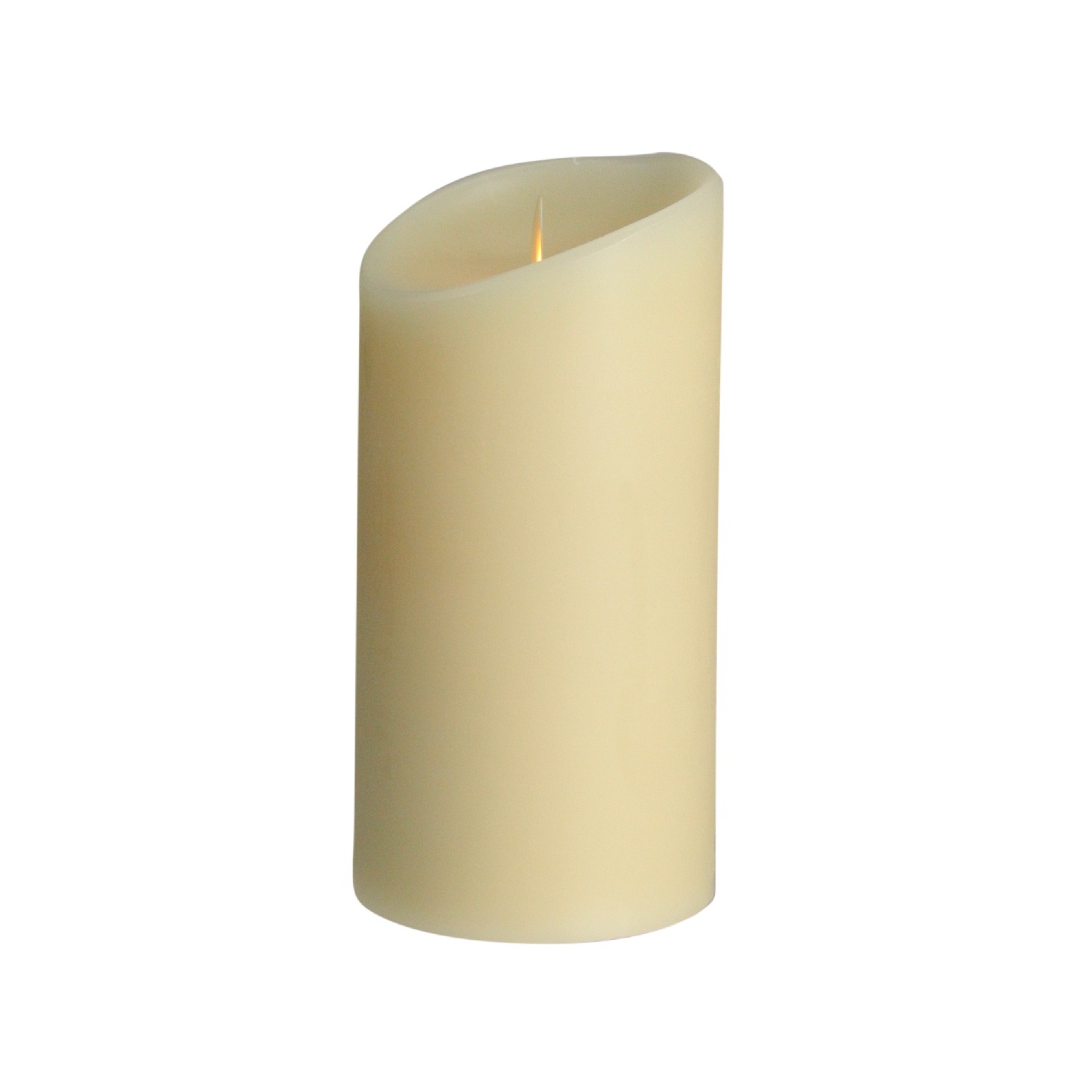 7" Battery Operated Ivory Luminary Flickering Vanilla Scented Flameless Pillar Candle