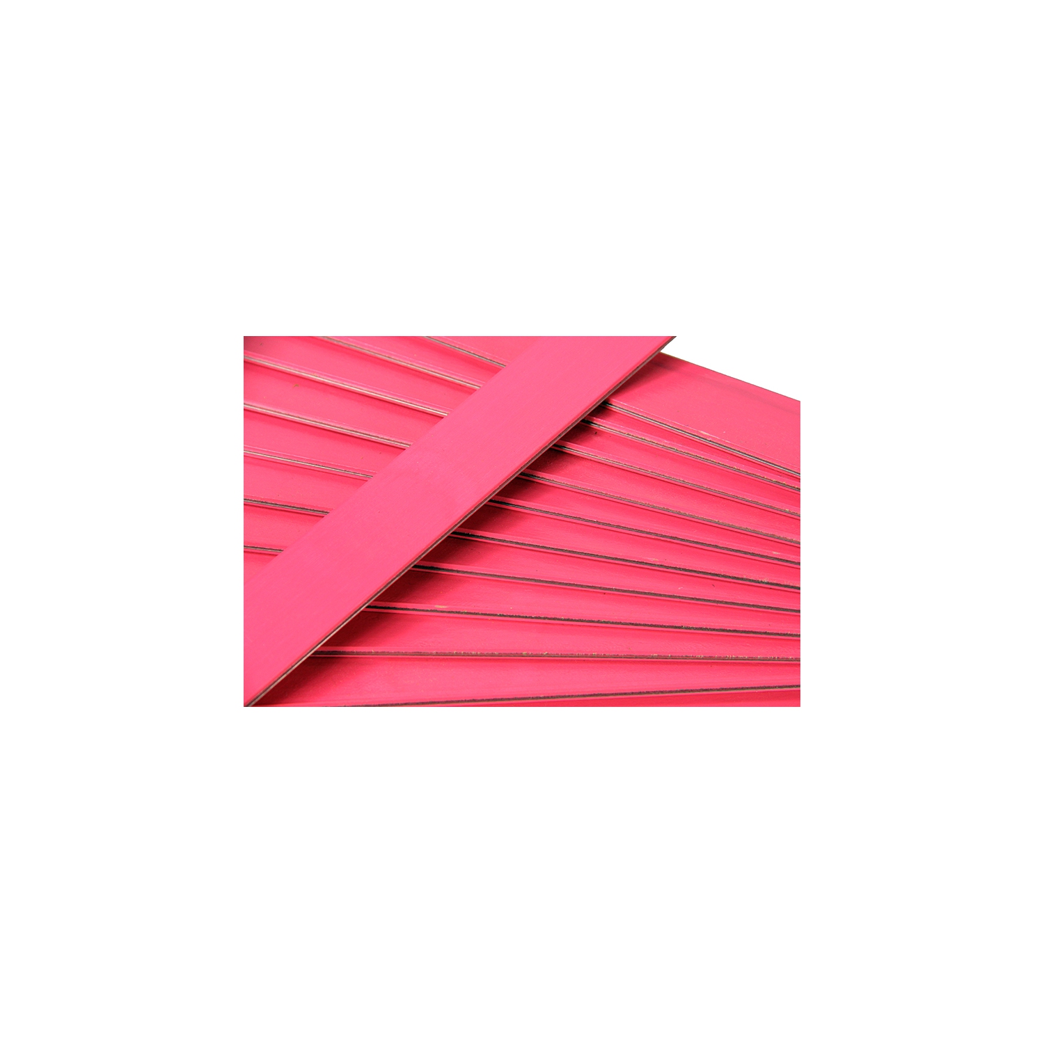 25 Hot Pink Colored Wooden Straight Edges with Metal Strips Office Supplies - 12"