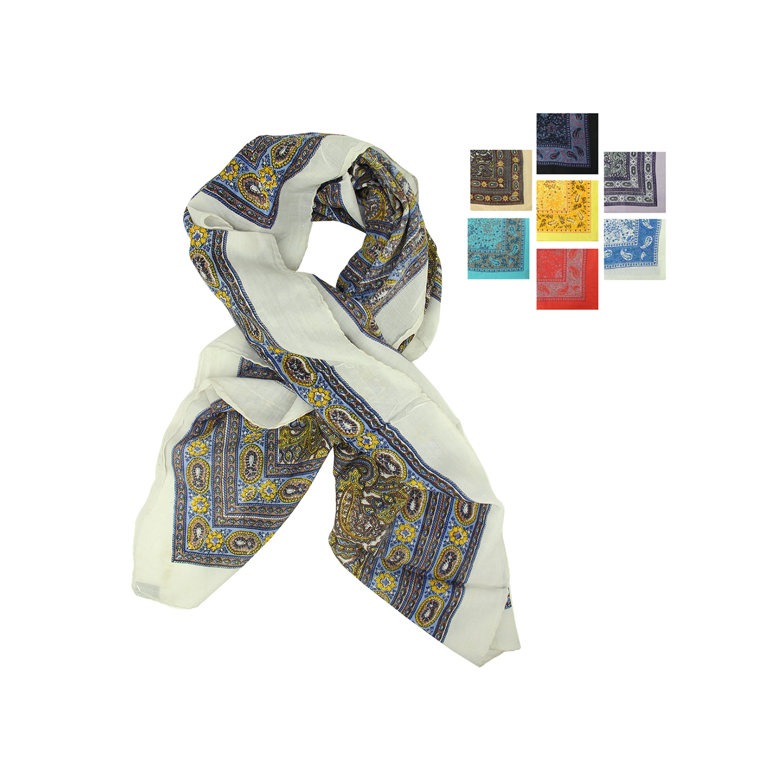 Club Pack de 12 châles stylisés contemporains colorés et stylisés pour femmes de 41 x 41 po