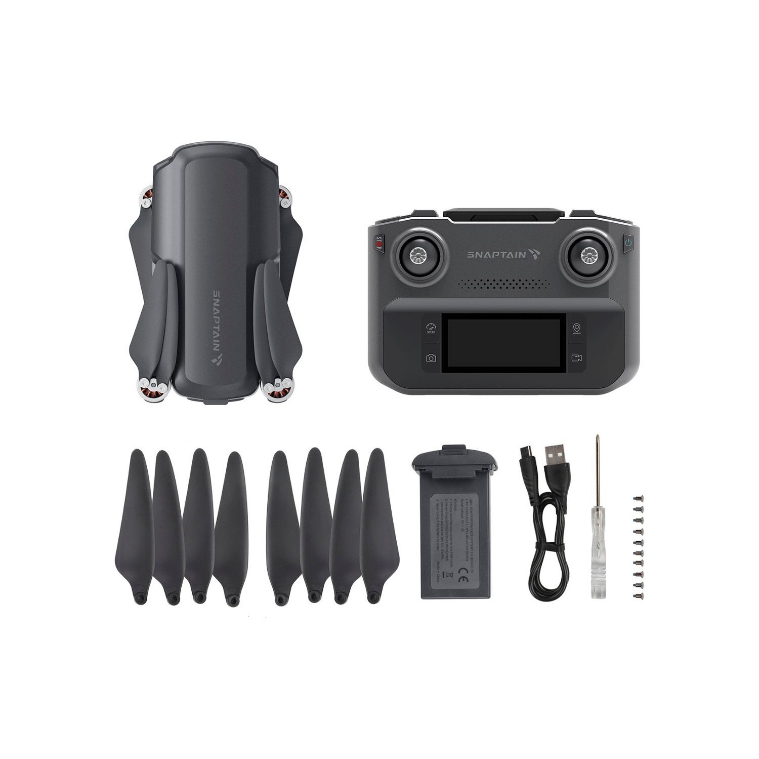 Vantop - drone photo UHD 4K GPS Snaptain P30 avec télécommande - Gris