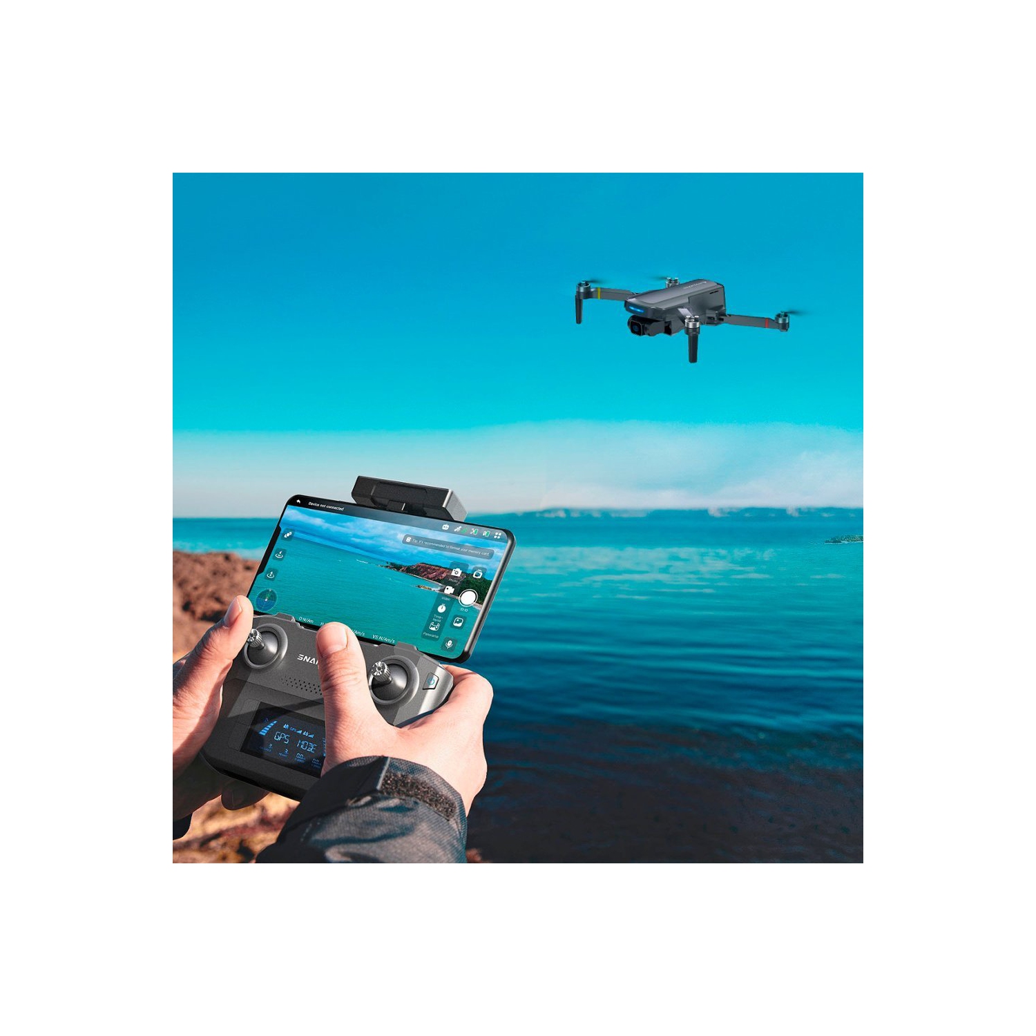 Vantop - drone photo UHD 4K GPS Snaptain P30 avec télécommande - Gris