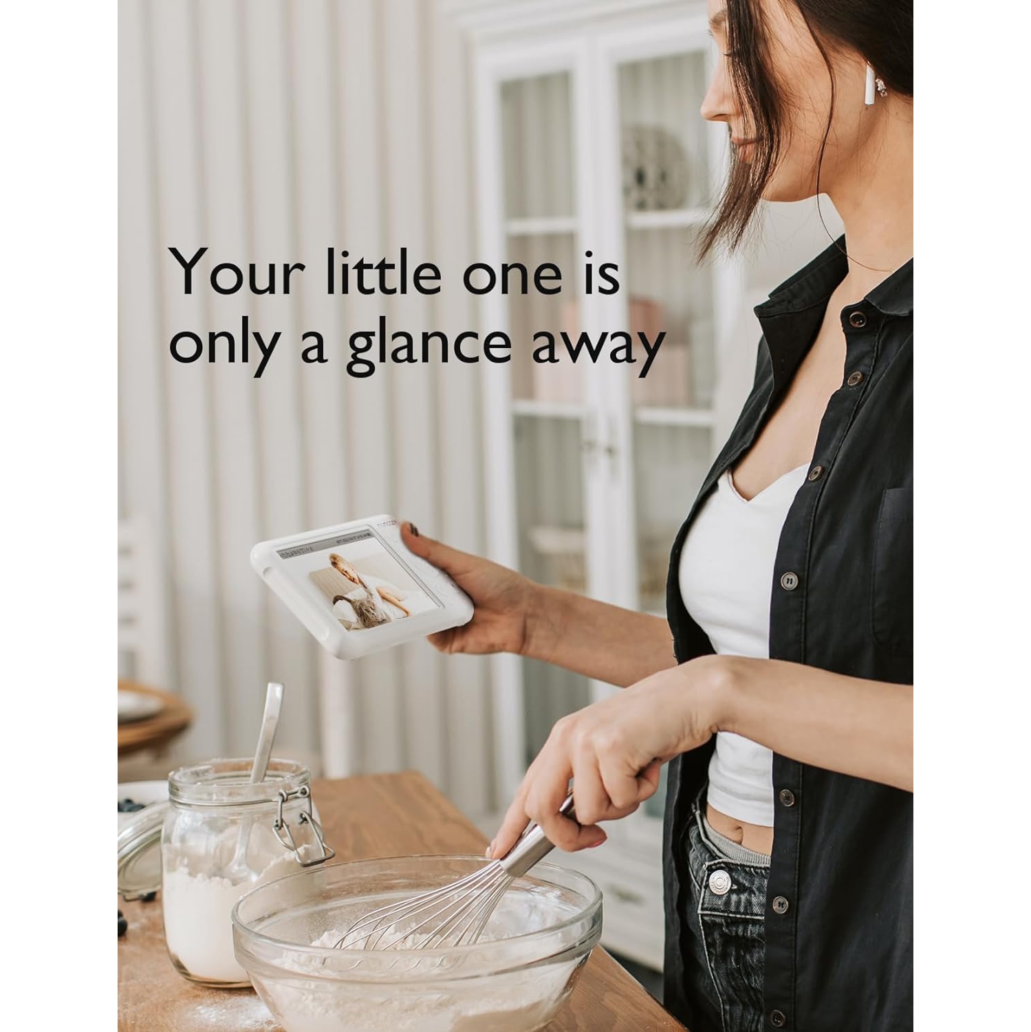 Momcozy Baby Monitor 5" 1080P Split Screen Video Baby Monitor with Camera and Audio no WiFi Infrared Night Vision 2-Way Audio