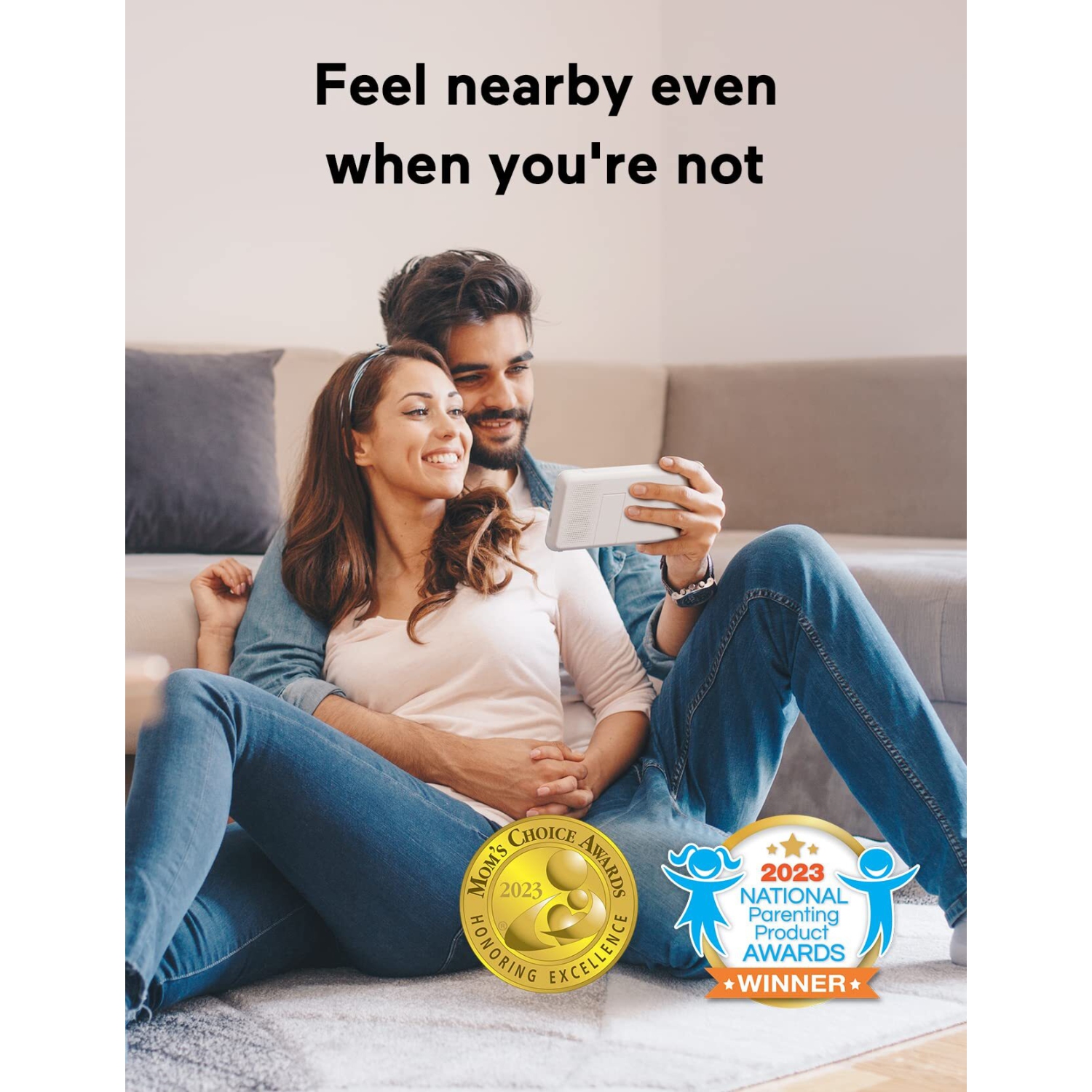 Momcozy Baby Monitor 5" 1080P Split Screen Video Baby Monitor with Camera and Audio no WiFi Infrared Night Vision 2-Way Audio