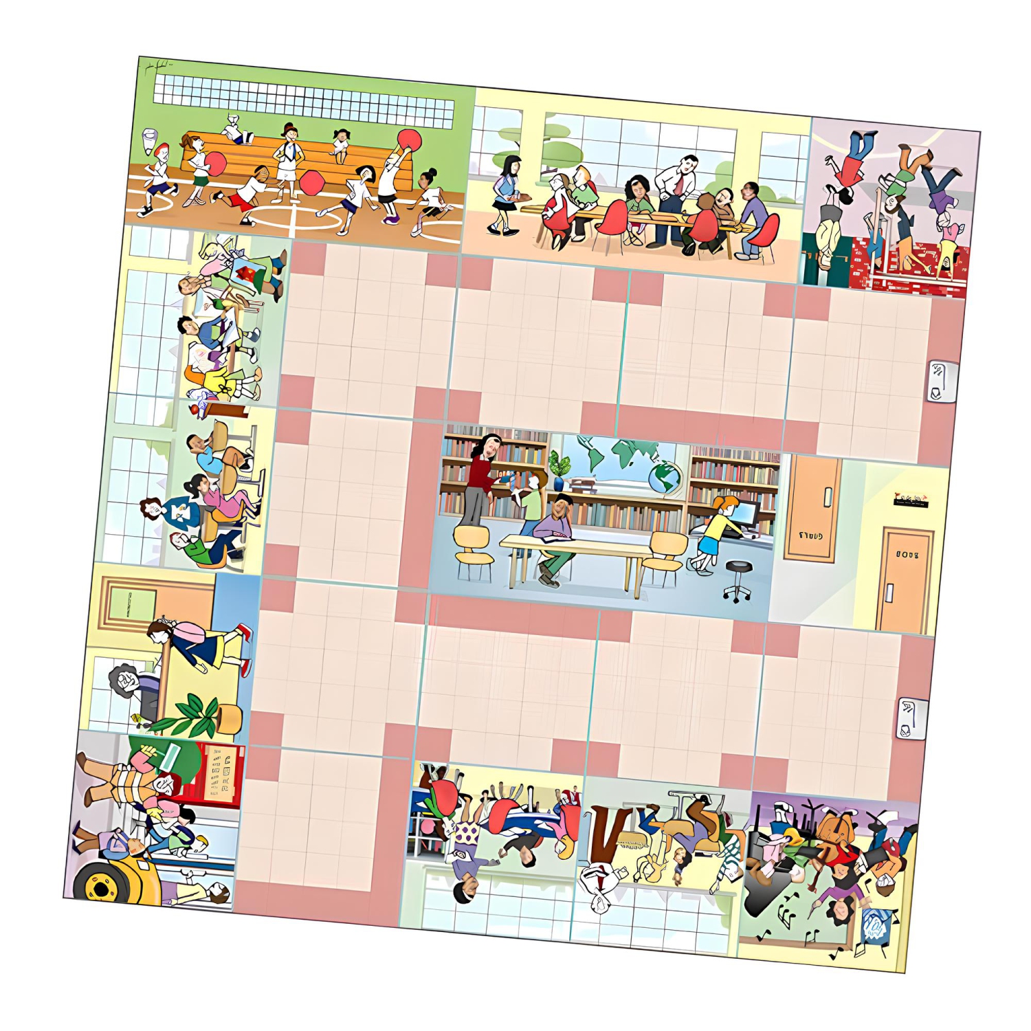 Terrapin School Mat for Bee-Bot or Blue-Bot Educational Coding Robots Playmat, Nursery Preschool Elementary Activity Mats Teaching and Learning