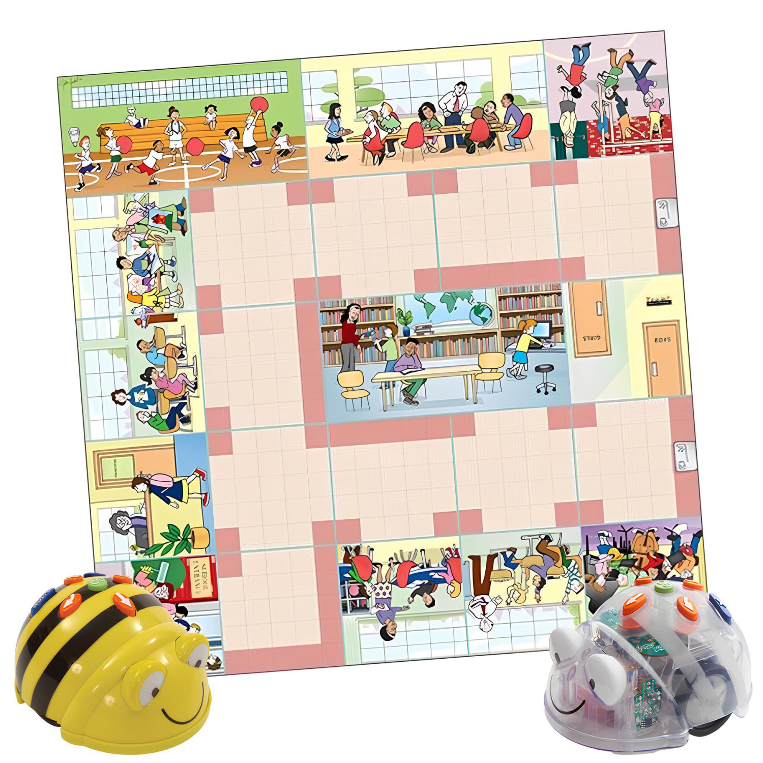 Terrapin School Mat for Bee-Bot or Blue-Bot Educational Coding Robots Playmat, Nursery Preschool Elementary Activity Mats Teaching and Learning