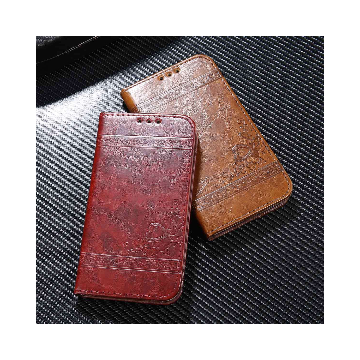Leather Wallet Case Embossed design for iPhone 13 Pro, with Card Slots Leather Flip Phone Case Cover kickstand