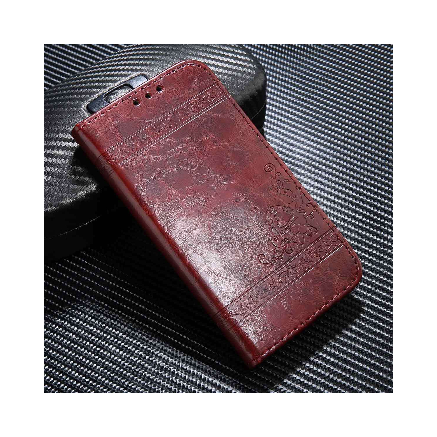 Leather Wallet Case Embossed design for iPhone 13 Pro, with Card Slots Leather Flip Phone Case Cover kickstand