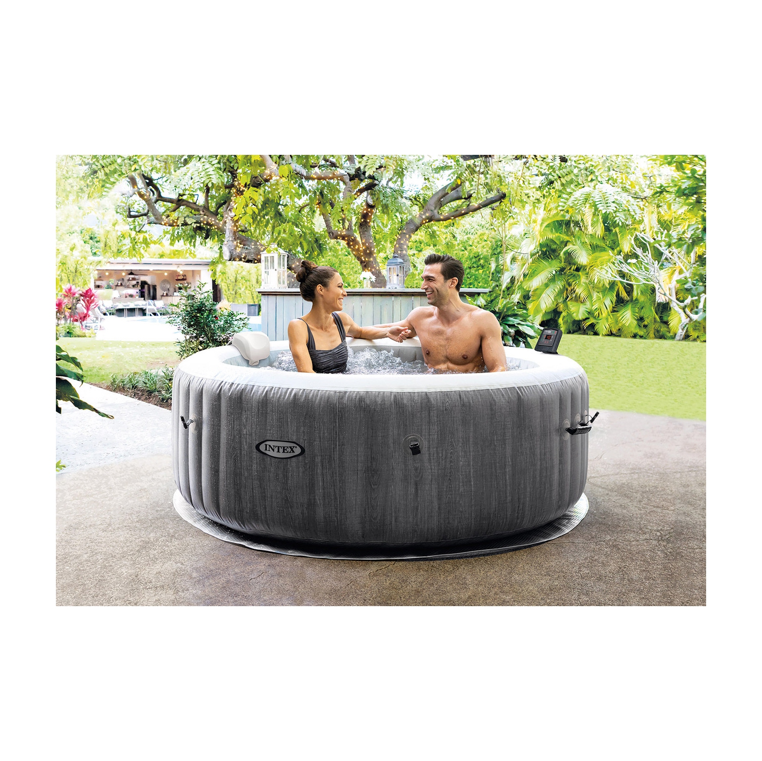 Ensemble de bain à remous gonflable de luxe Graywood de PureSpa - 4&nbsp;personnes